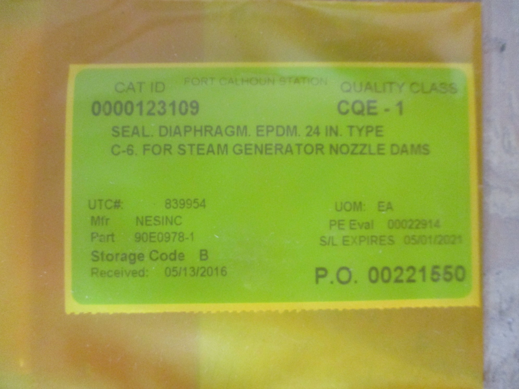 SEALMASTER TYPE C-6 SG ND 90E0978-1 SEAL NSNP