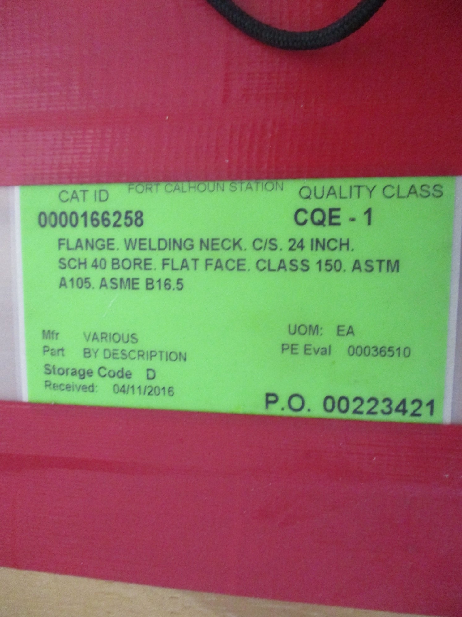 BEBITZ B16.5 24"-150 A/SA105N NSNP