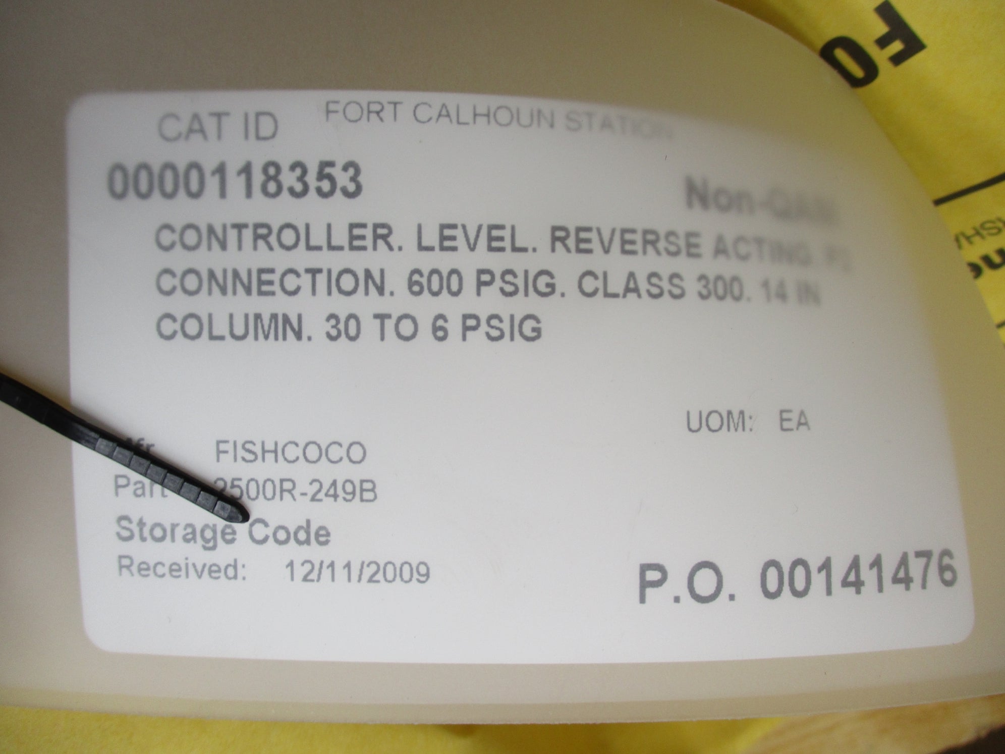 FISHER 2500R-249B 30-6 PSIG NSNP