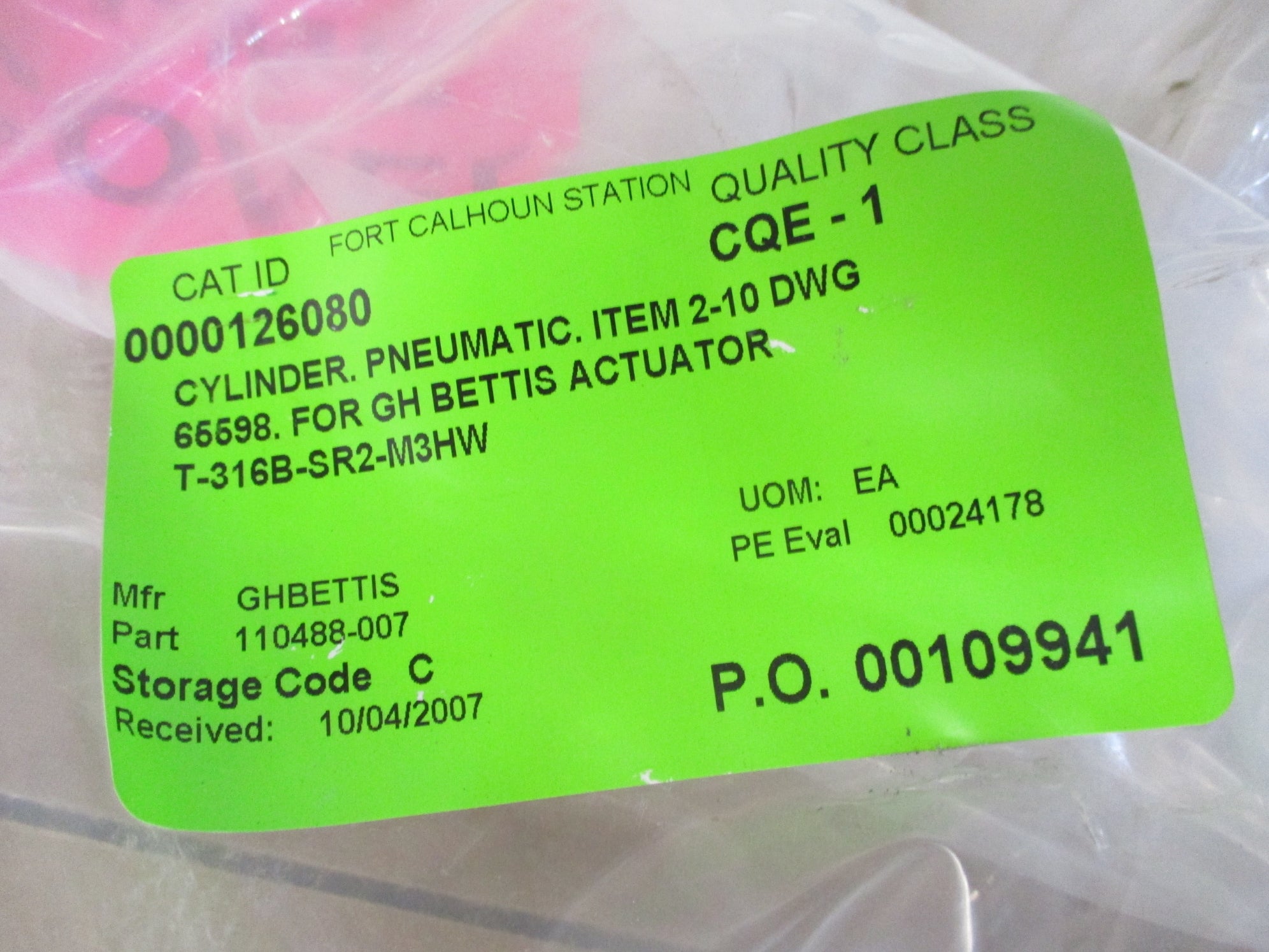 GH BETTIS 110488-007 CYLINDER 2-10DWG NSNP