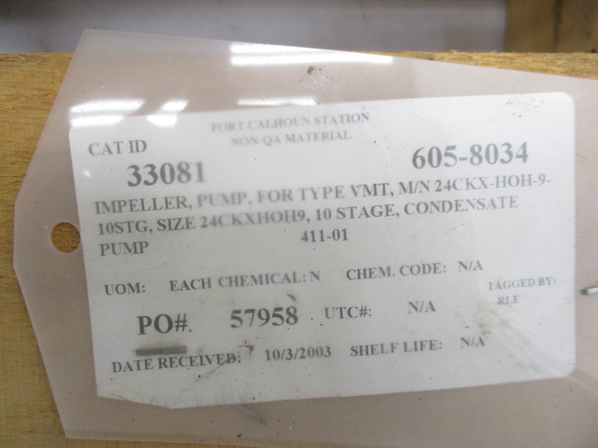 INDUSTRIAL MRO 24CKX-HOH-9-10STG TYPE VMT UNMP