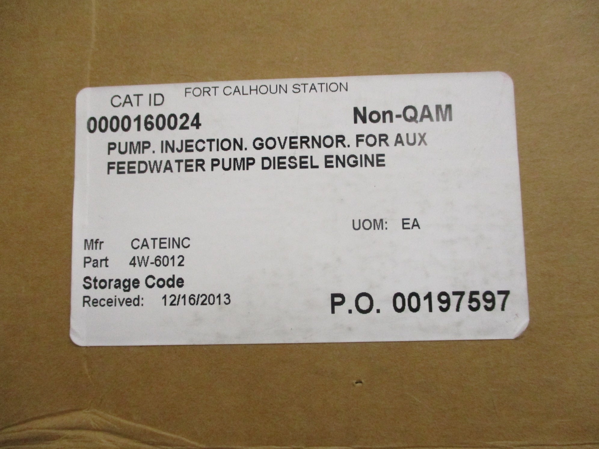 CAT 4W-6012 FUEL INJECTION PUMP NSMP