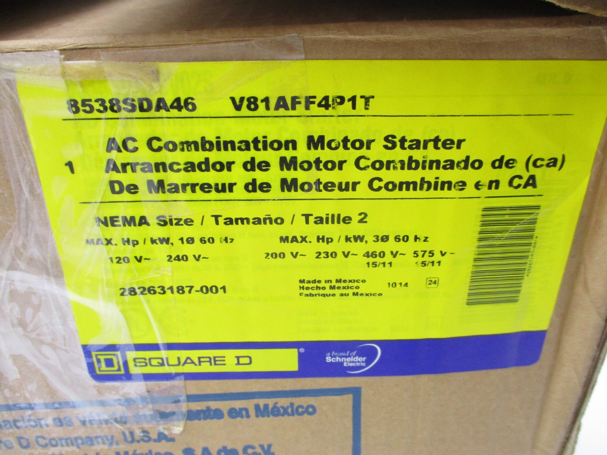 SQUARE D 8538SDA46 V81AFF4P1T NSMP