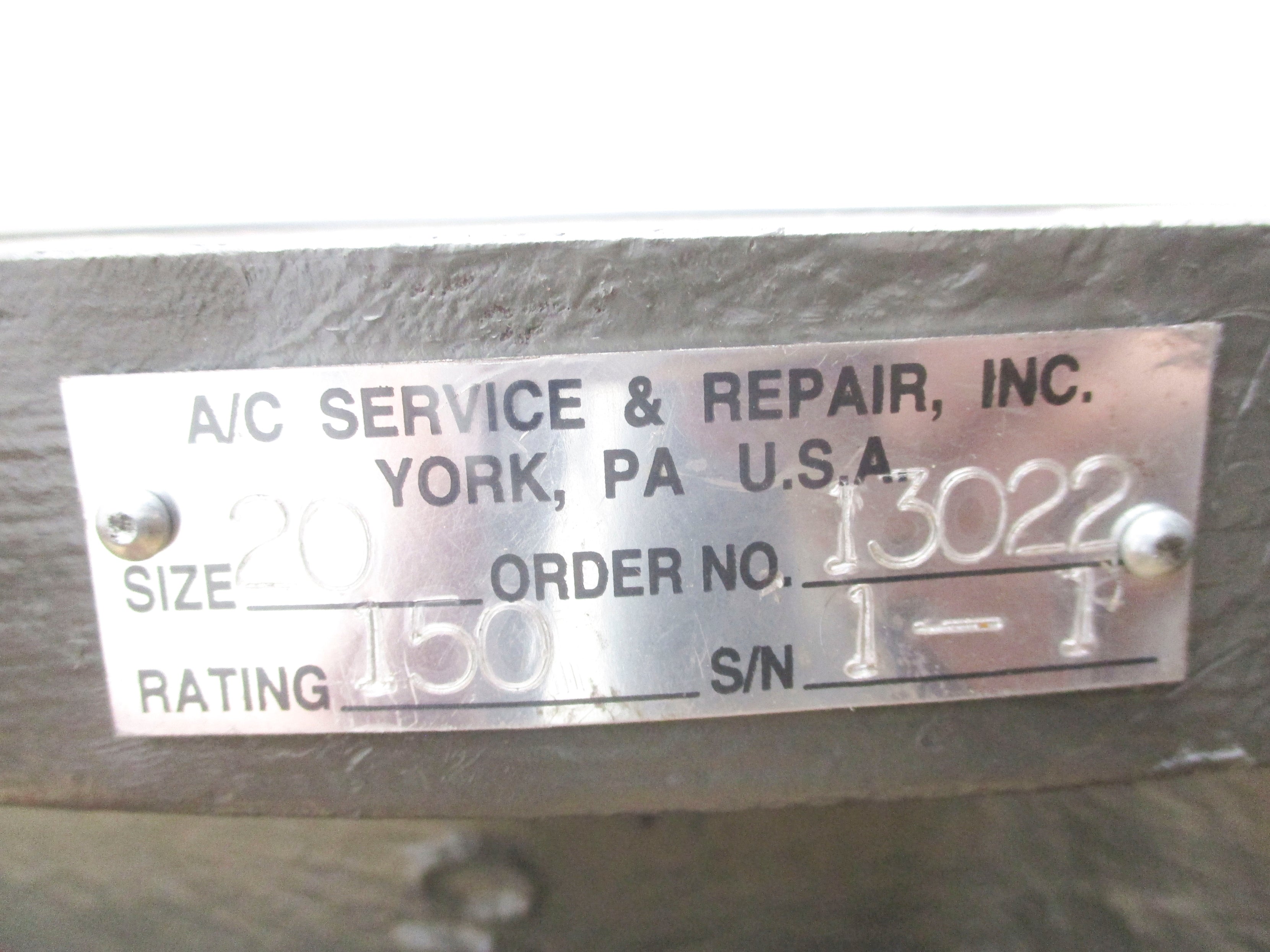 ALLIS CHALMERS 150FR 20" BUTTERFLY VALVE NSNP
