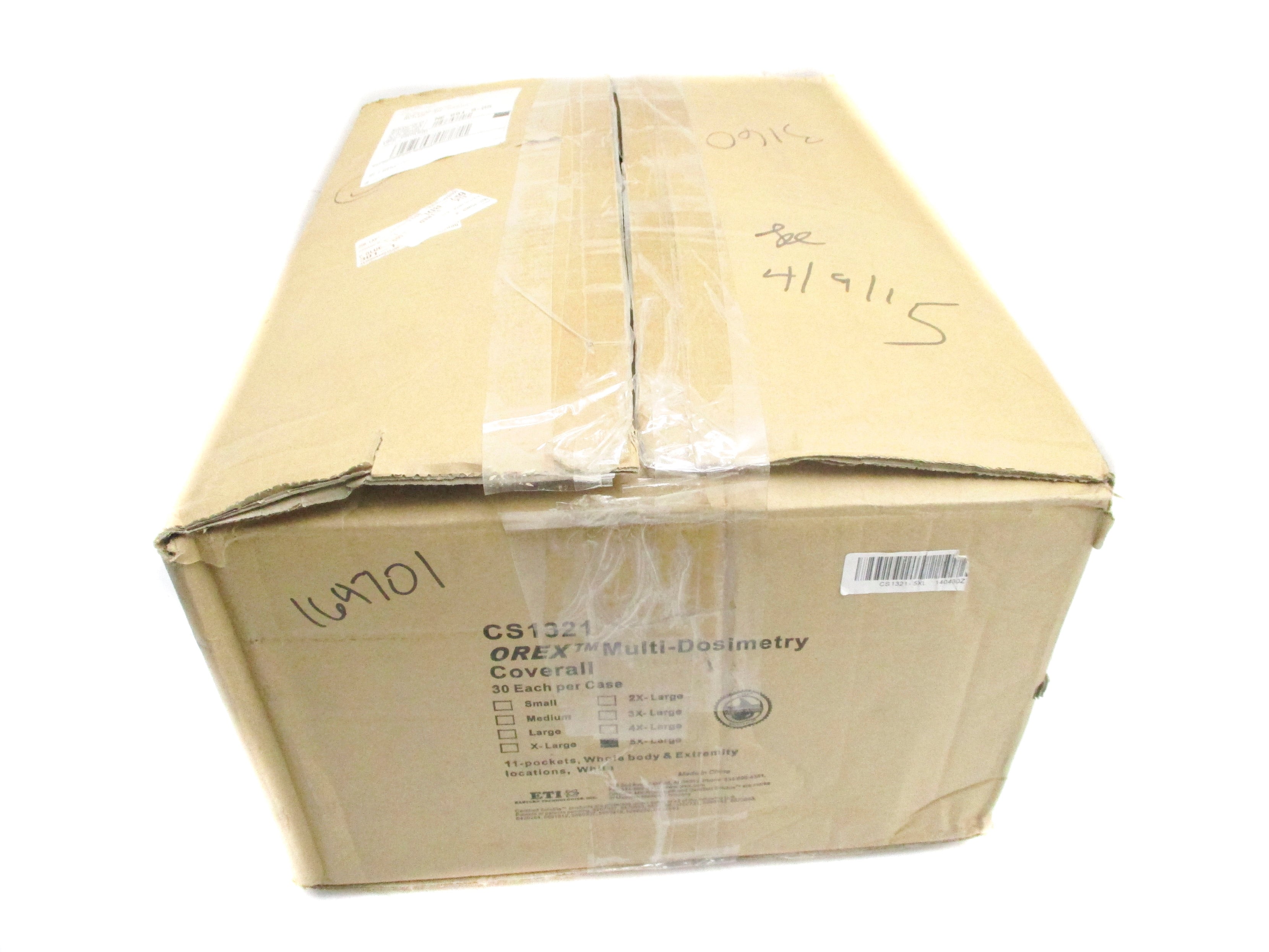 ETI OREX CS1321-5XL (PKG OF 30) MULTI-DOSIMETER COVERALL 5XL NSMP