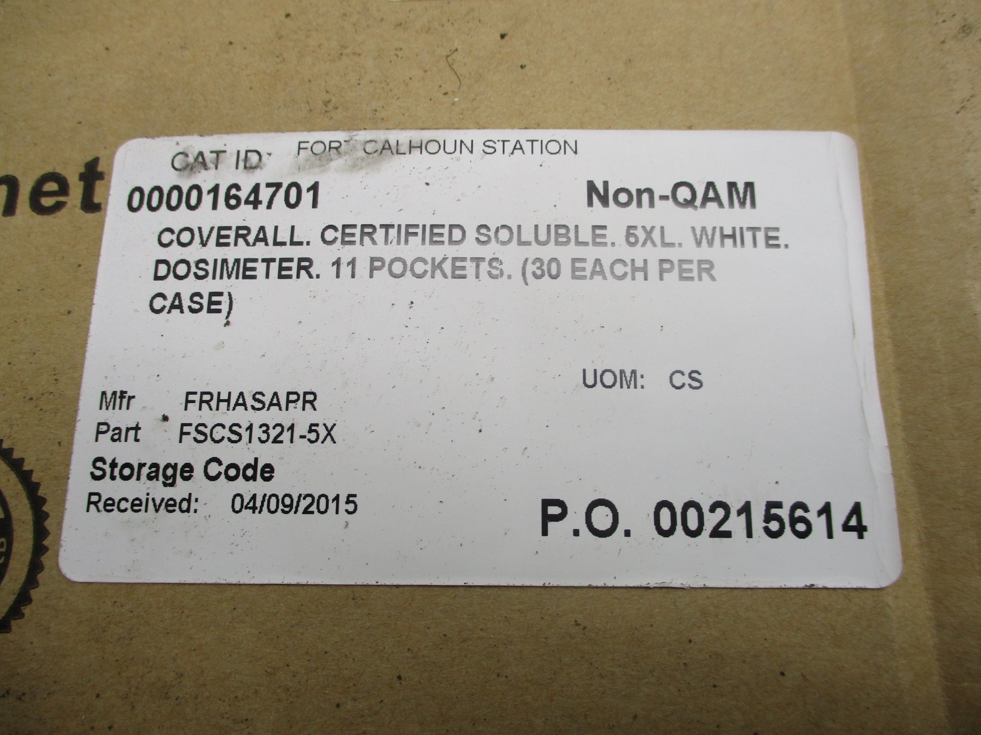 ETI OREX CS1321-5XL (PKG OF 30) MULTI-DOSIMETER COVERALL 5XL NSMP