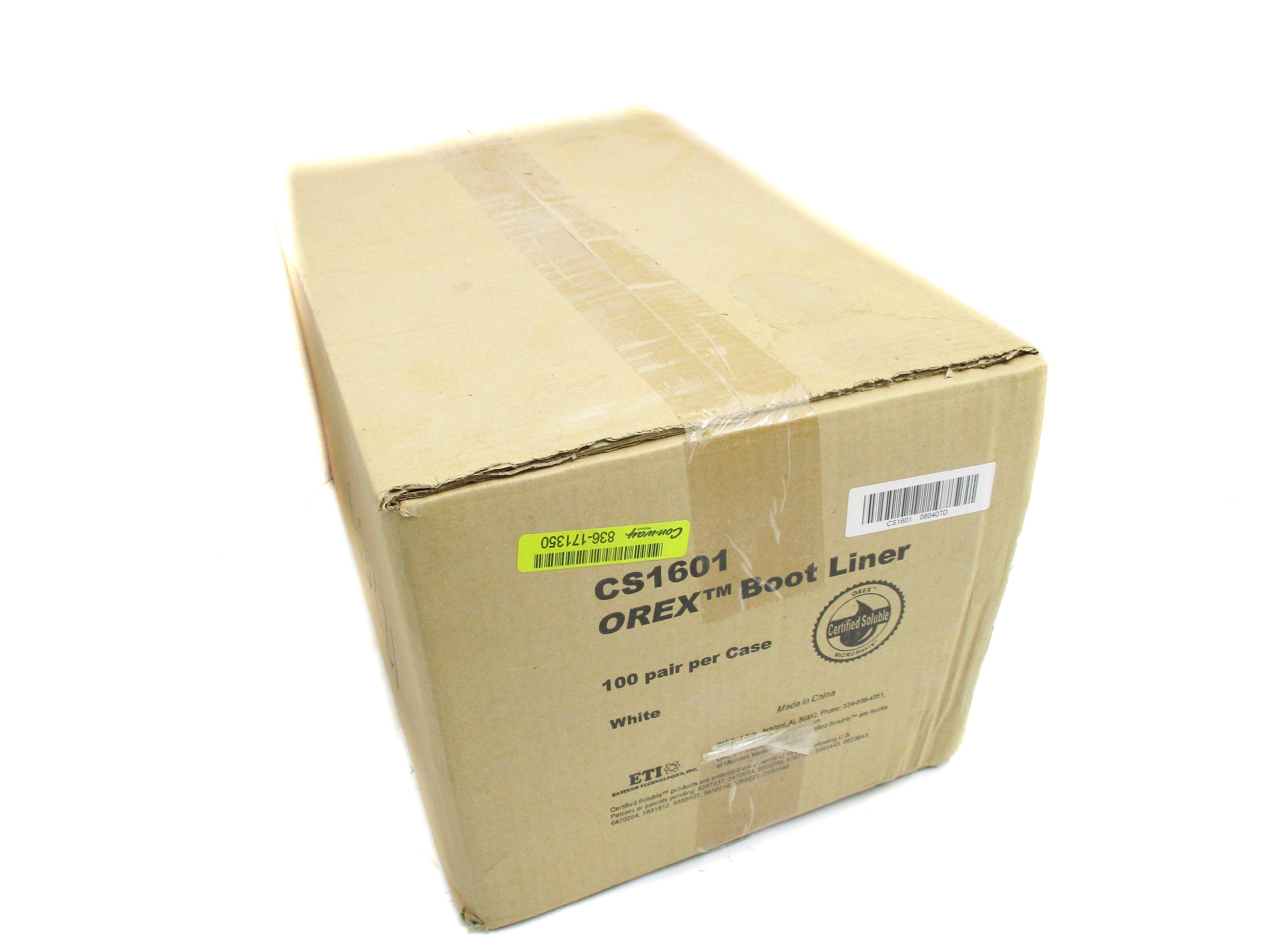 ETI OREX CS1601 BOOT LINER (PKG OF 100) NSMP