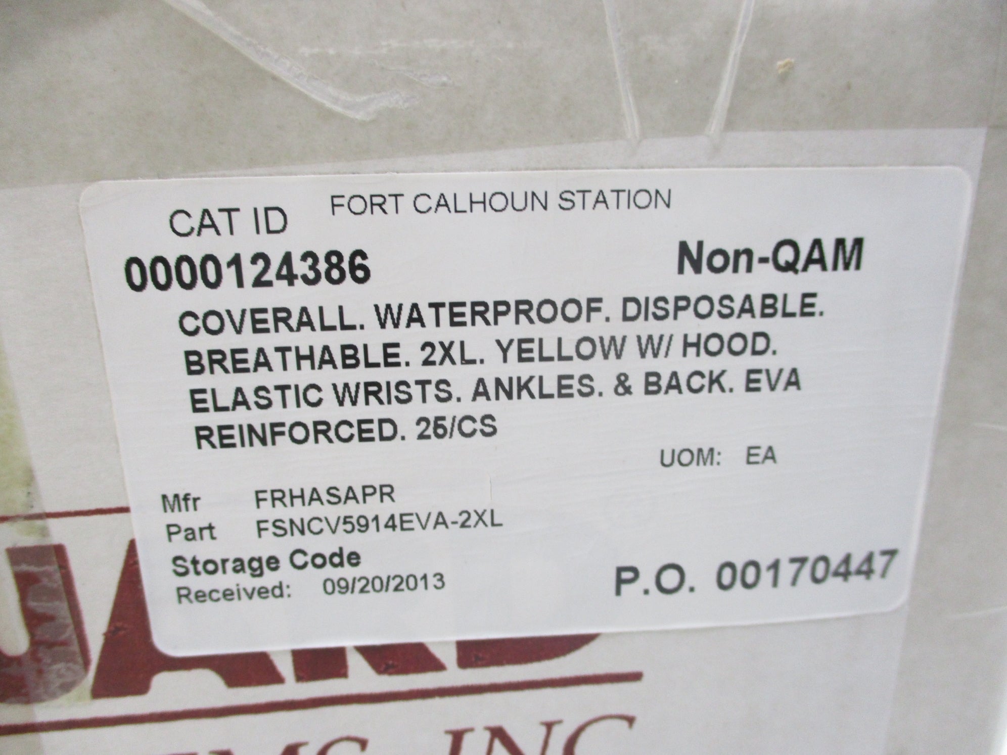 ENVIROGUARD FSNCV5914EVA 2XL COVERALL (PKG OF 25) NSMP
