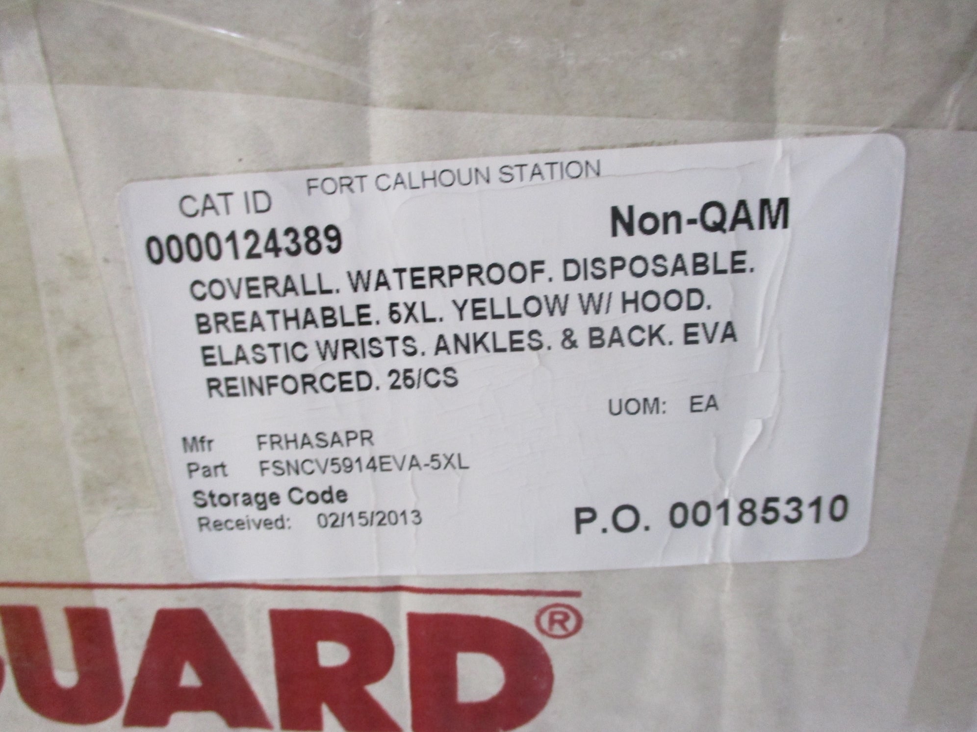 ENVIROGUARD FSNCV5914EVA 5XL COVERALL (PKG OF 25) NSMP