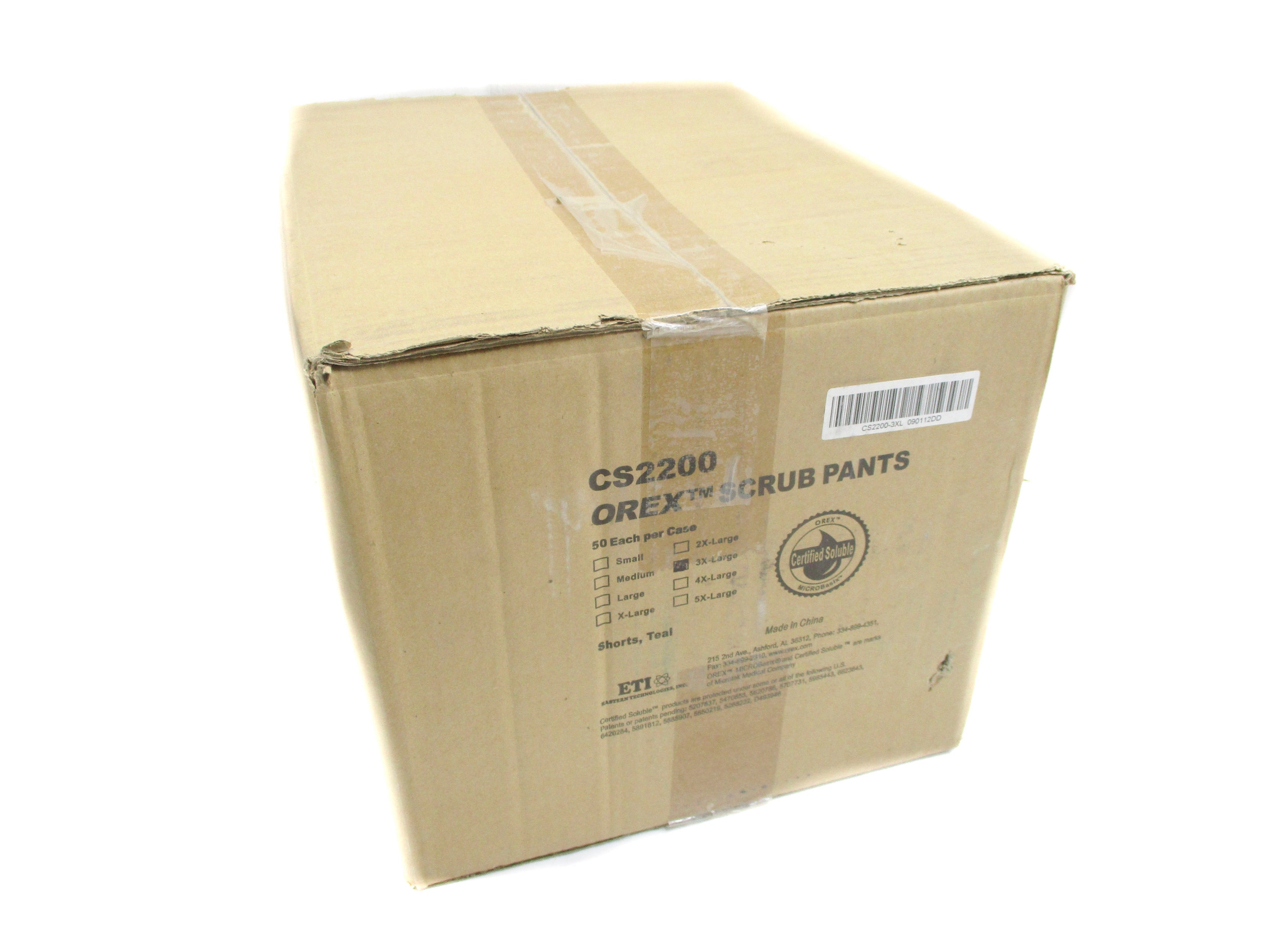 ETI OREX CS2200-3XL SHORT COVERALL (PKG OF 50) NSMP