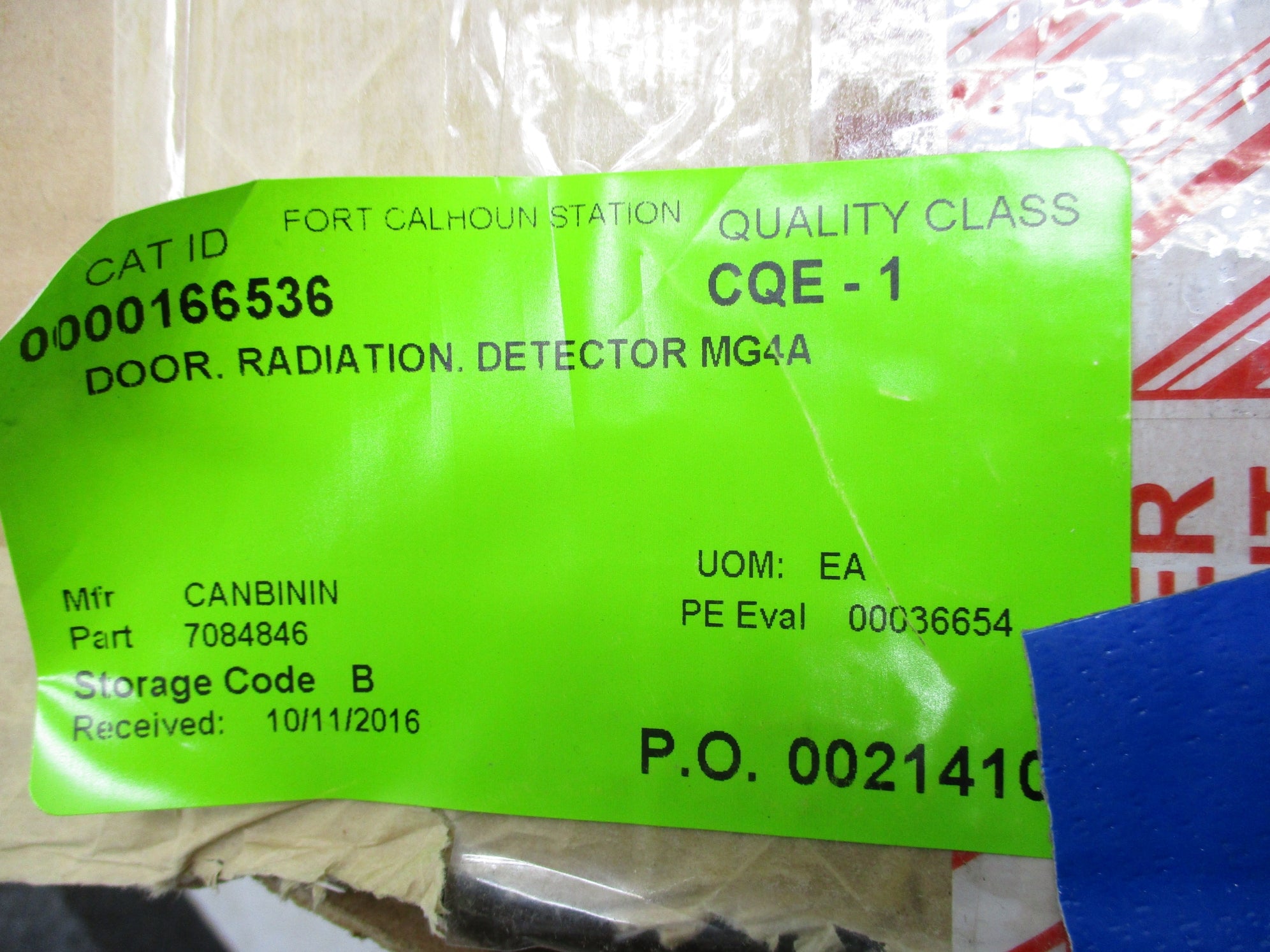CANBERRA 7084846 MG4A RADIATION DETECTOR NSMP
