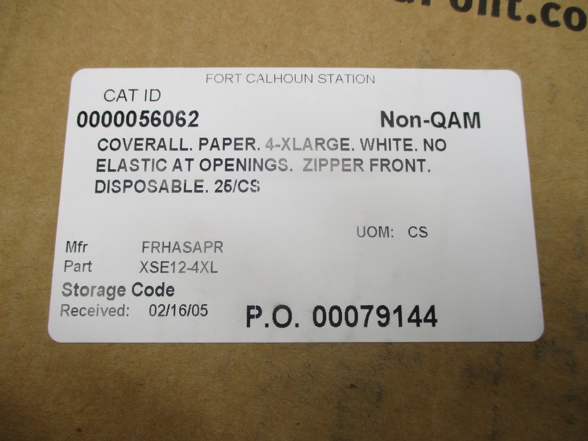 DUPONT XSE12-4XL COVERALL (PKG OF 25) NSMP