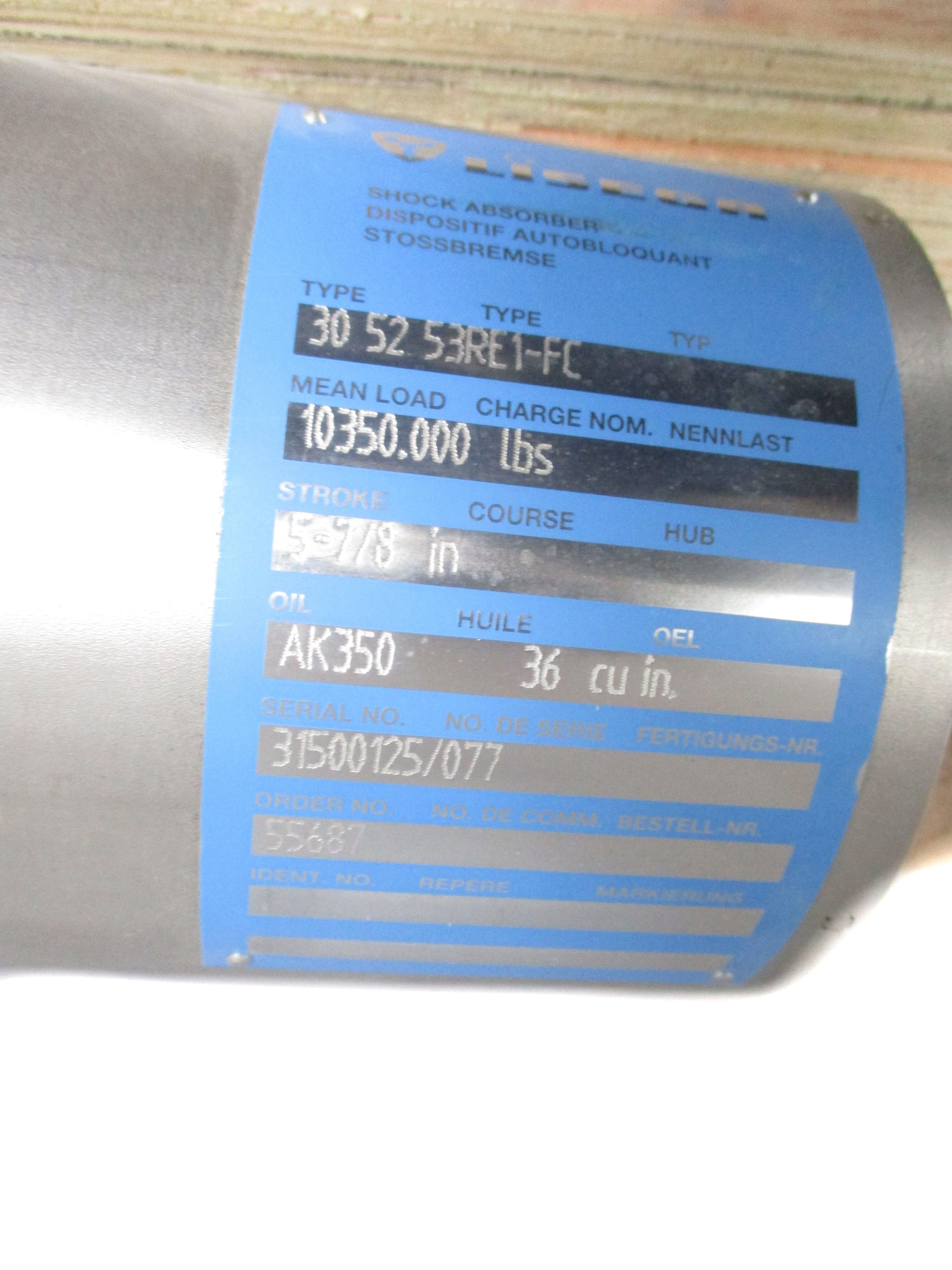 LISEGA 305253RE1-FC HYDRAULIC SNUBBER W/EXTENSION NSNP