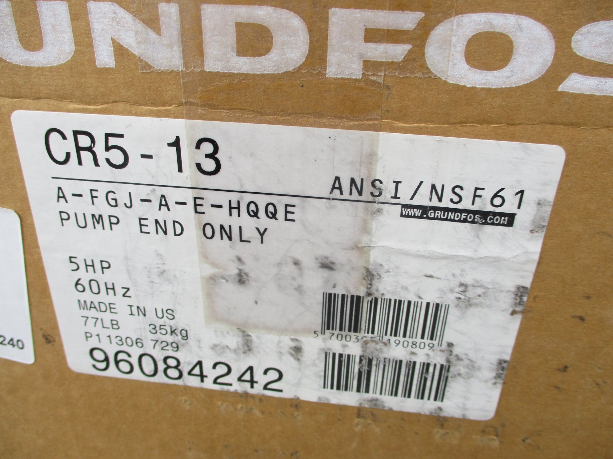 GRUNDFOS CR5-13 A-FGJ-A-E-HQQE 96084242  NSMP