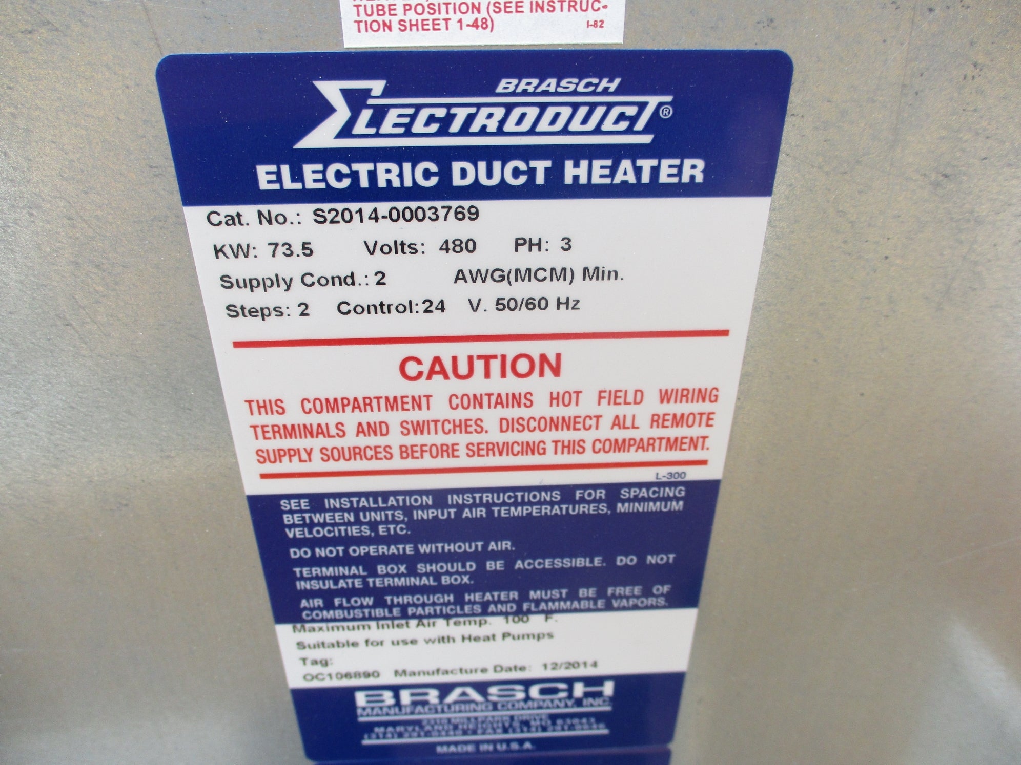 BRASCH ELECTRODUCT S2014-0003769 NSNP – MRO Global Solutions