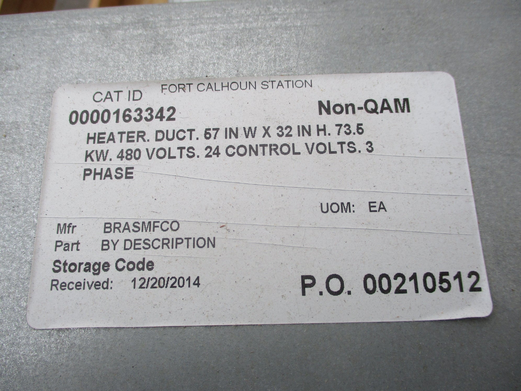 BRASCH ELECTRODUCT S2014-0003769 NSNP