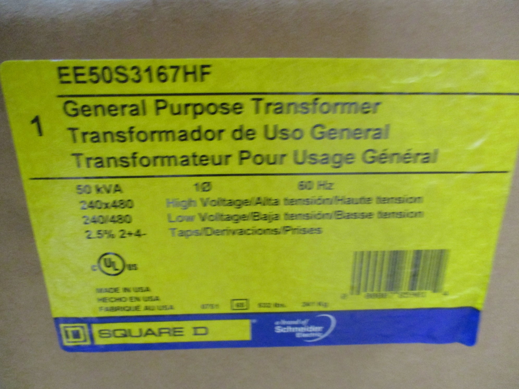 SQUARE D EE50S3167HF NSMP