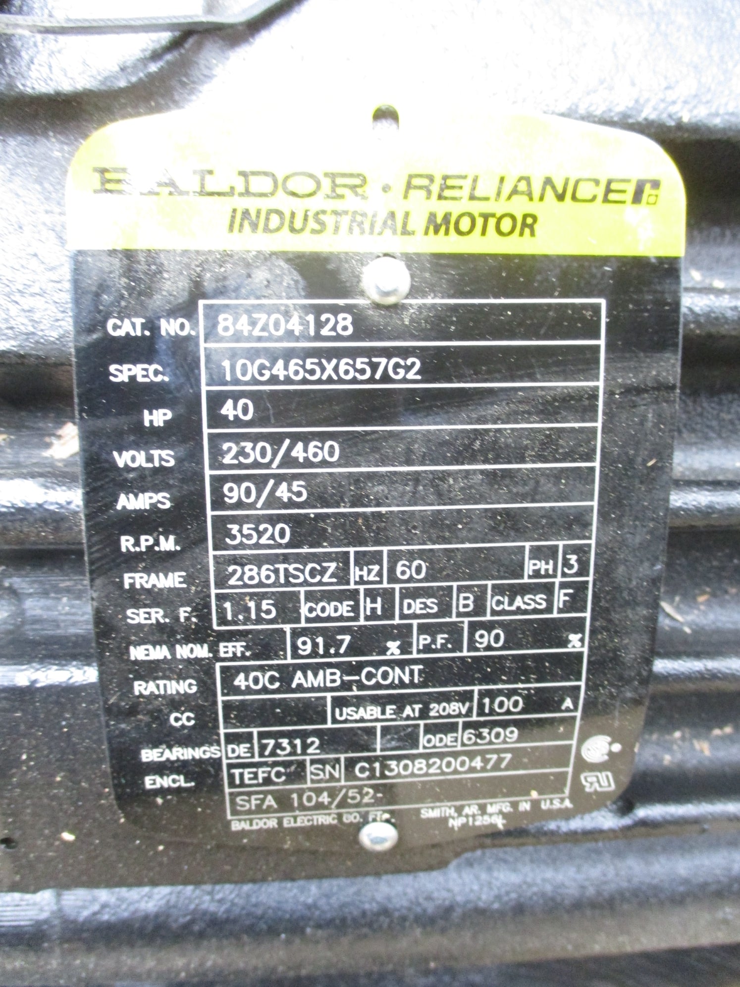 BALDOR 84Z04128 NSMP