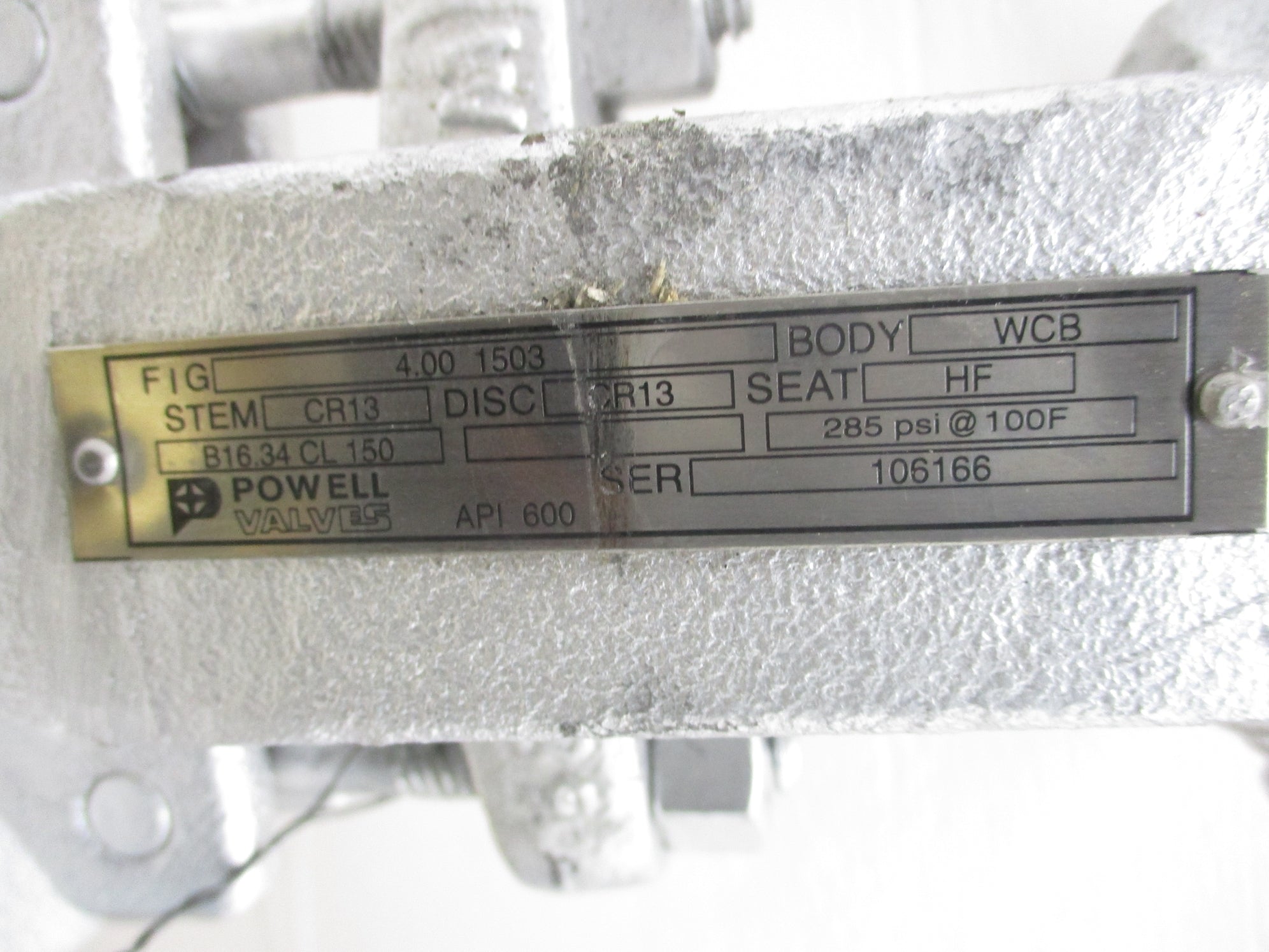 POWELL VALVE 4.00 1503 NSNP