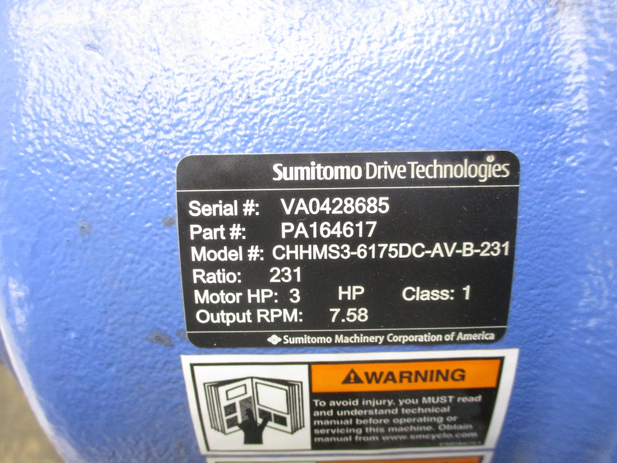 SUMITOMO TC-FXV/FB-5B CHHMS3-6175DC-AV-B-231 NSNP
