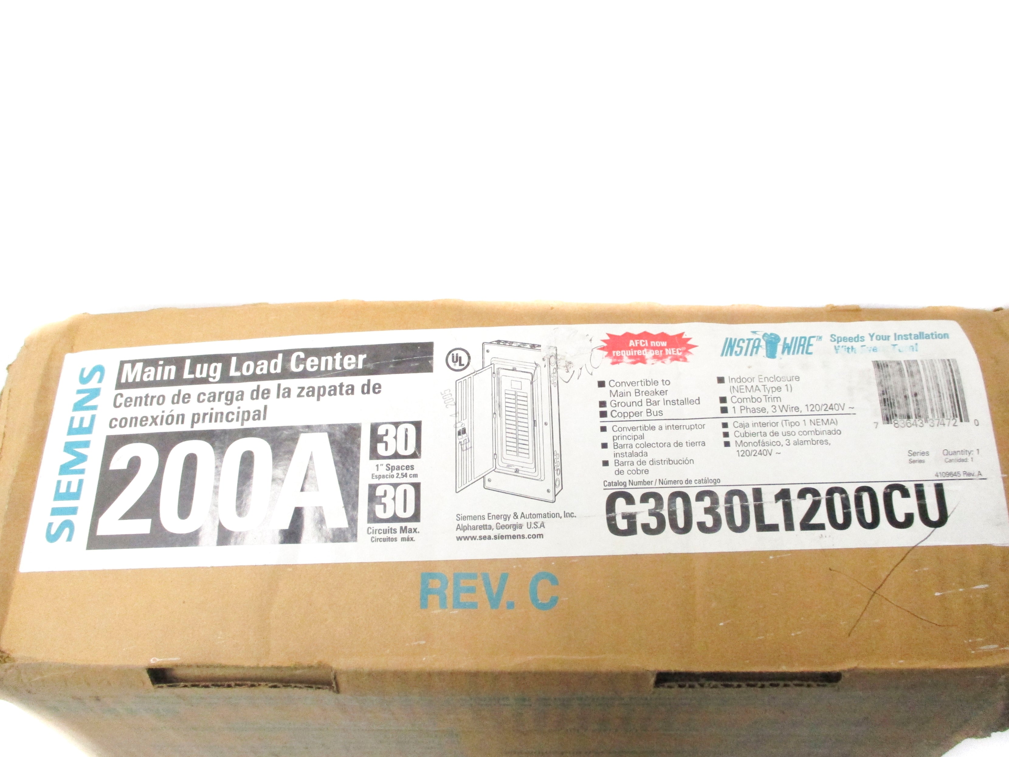 SIEMENS G3030L1200CU 200A NSFS