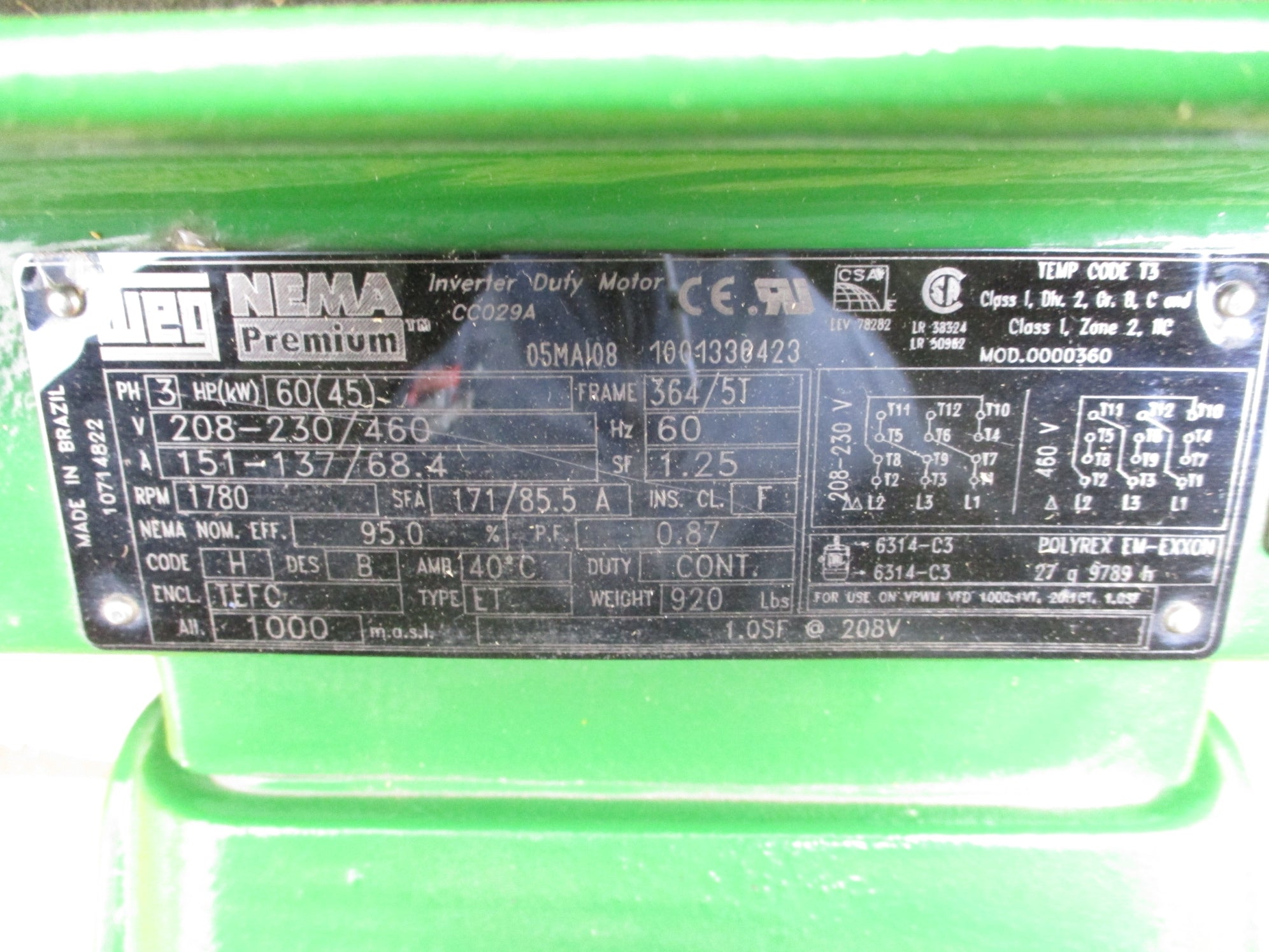WEG CC029A 05MA108 1001336423 NSNP