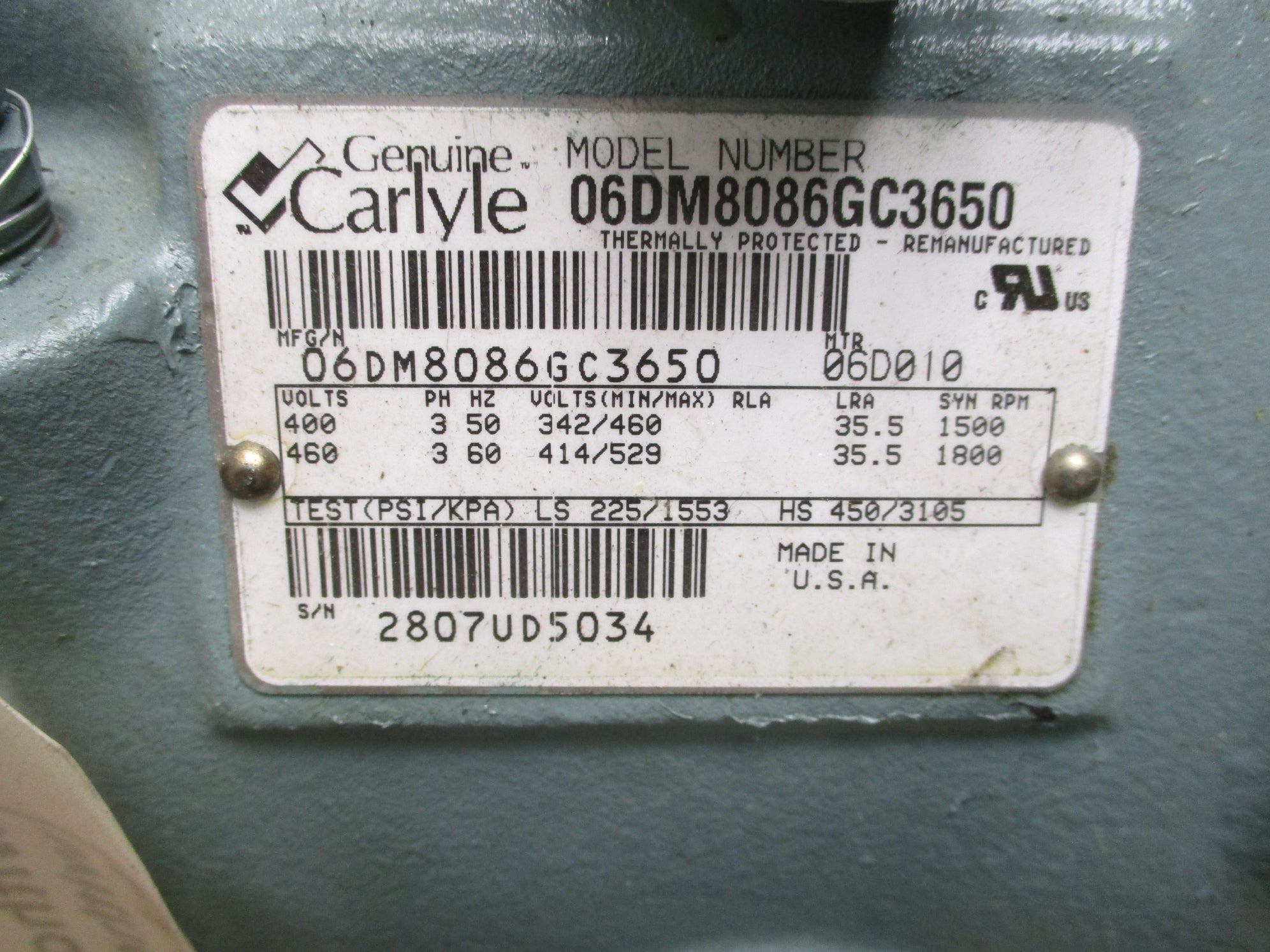 CARLYLE 06DM8086GC3650 NSNP