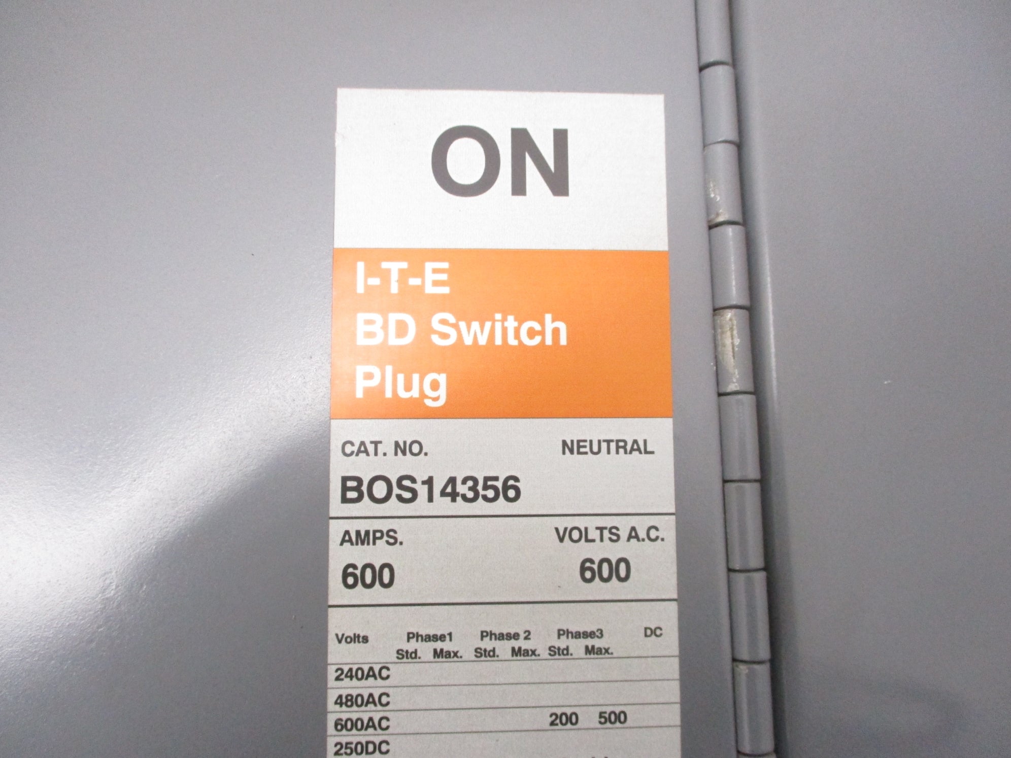ITE BOS14356 600A UNMP