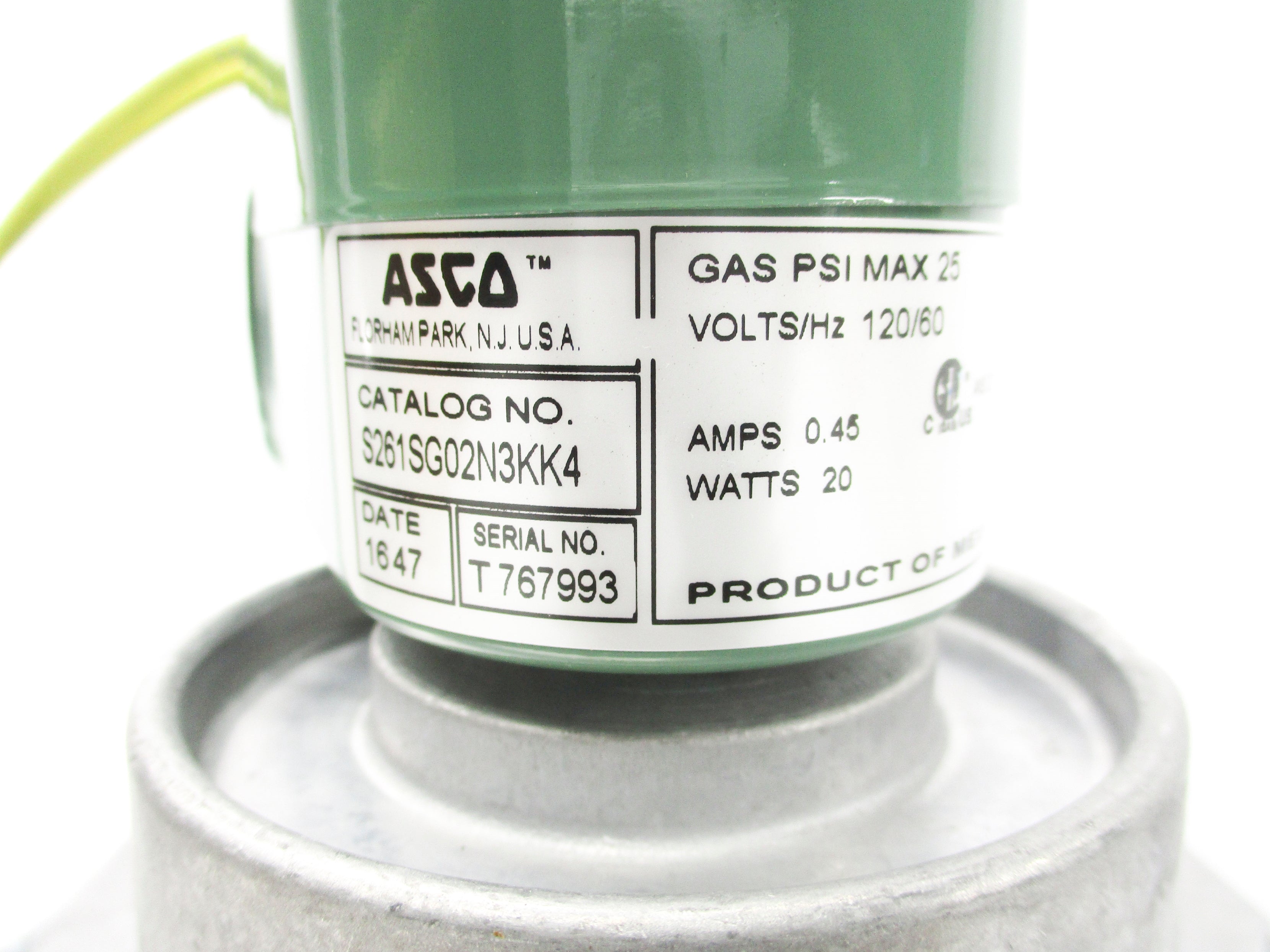 ASCO S261SG02N3KK4 120/60 110/50 NSMP