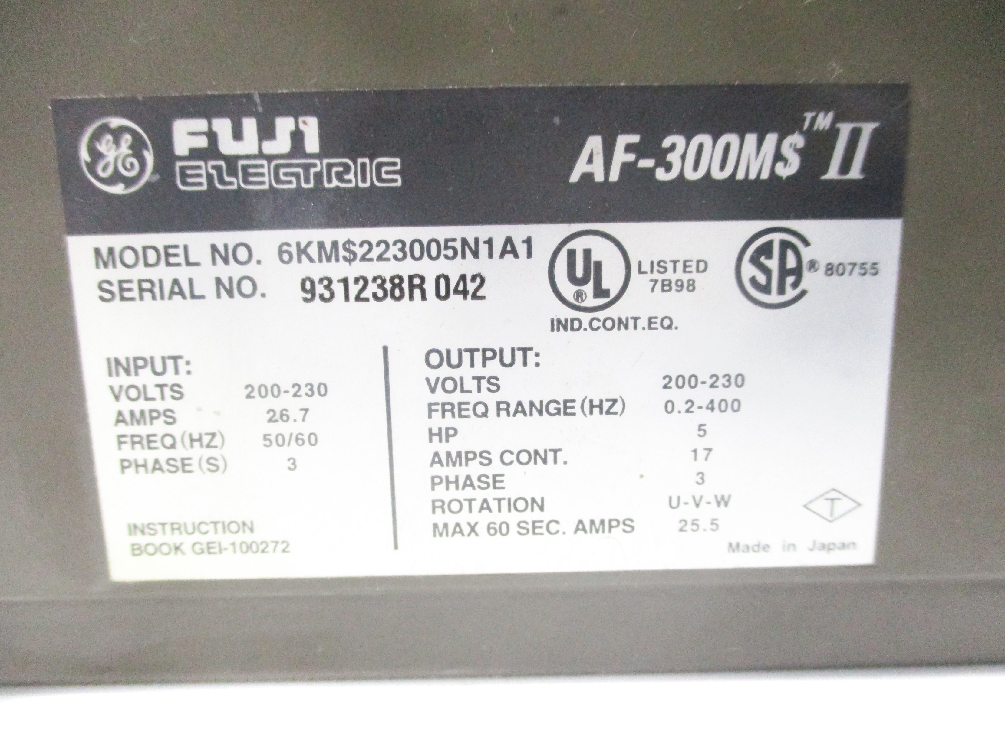 GENERAL ELECTRIC 6KM$223005N1A1 NSMP