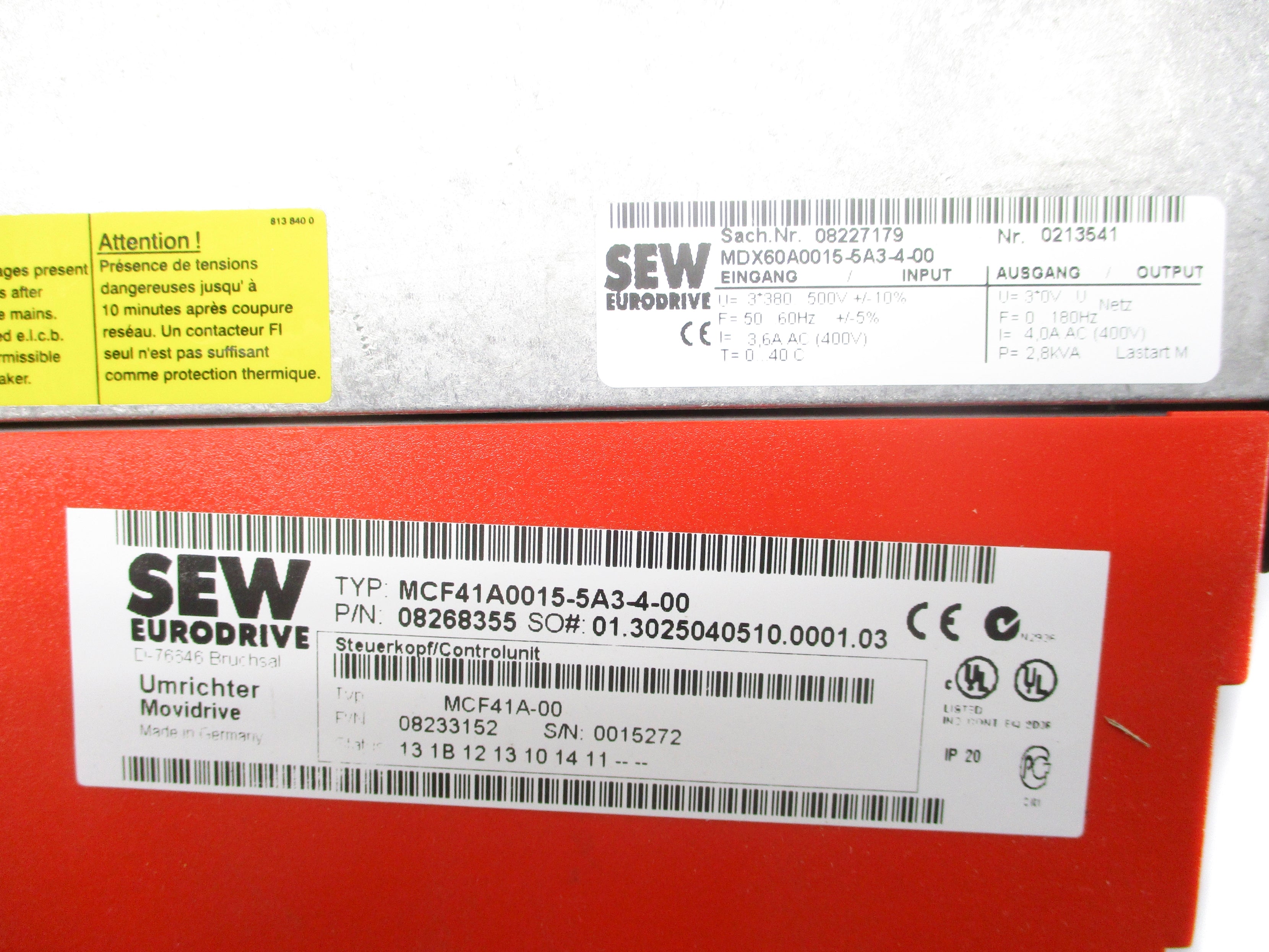 SEW EURODRIVE MCF41A0015-5A3-4-00 NSMP