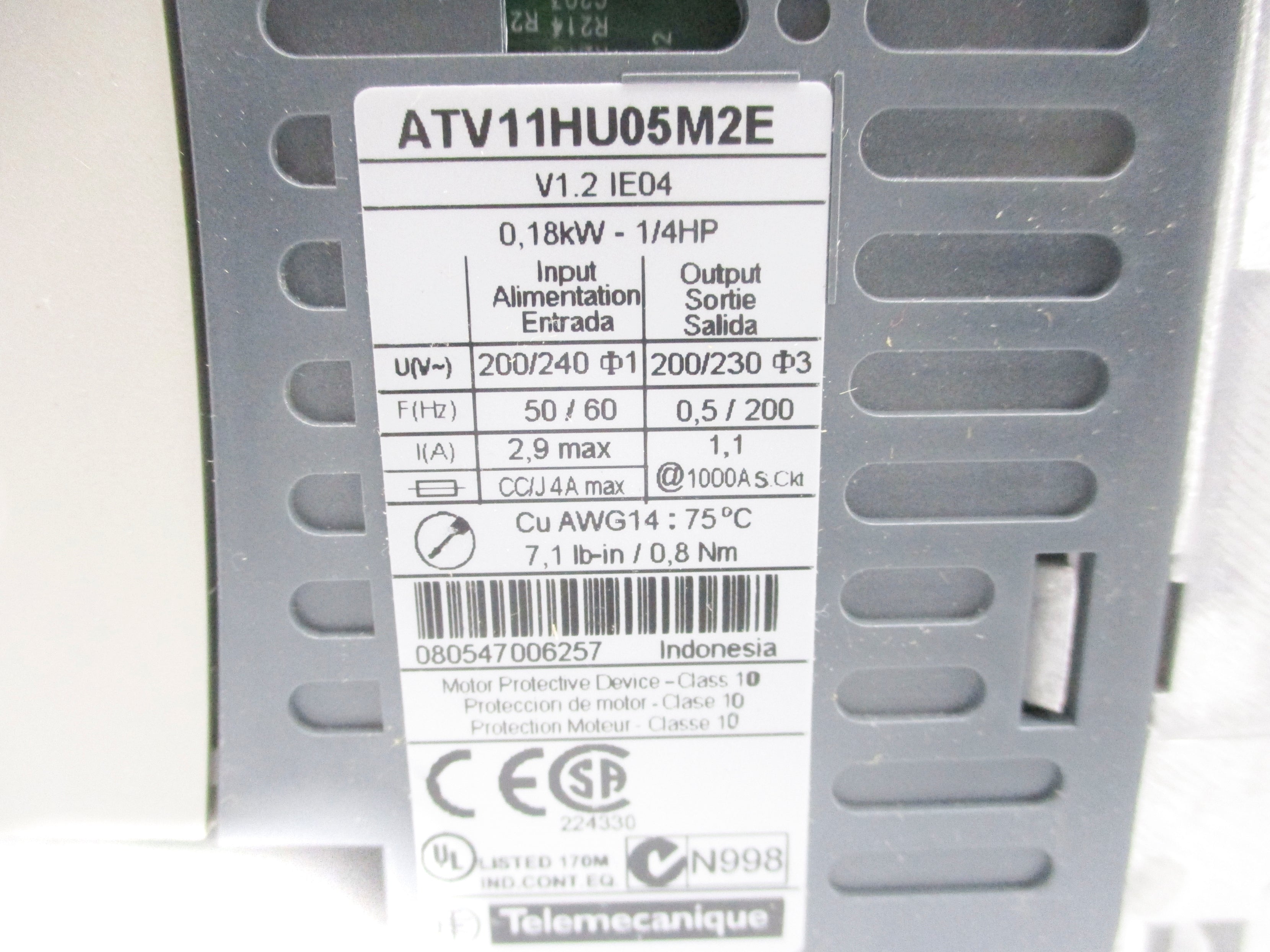 TELEMECANIQUE ATV11HU05M2E NSMP