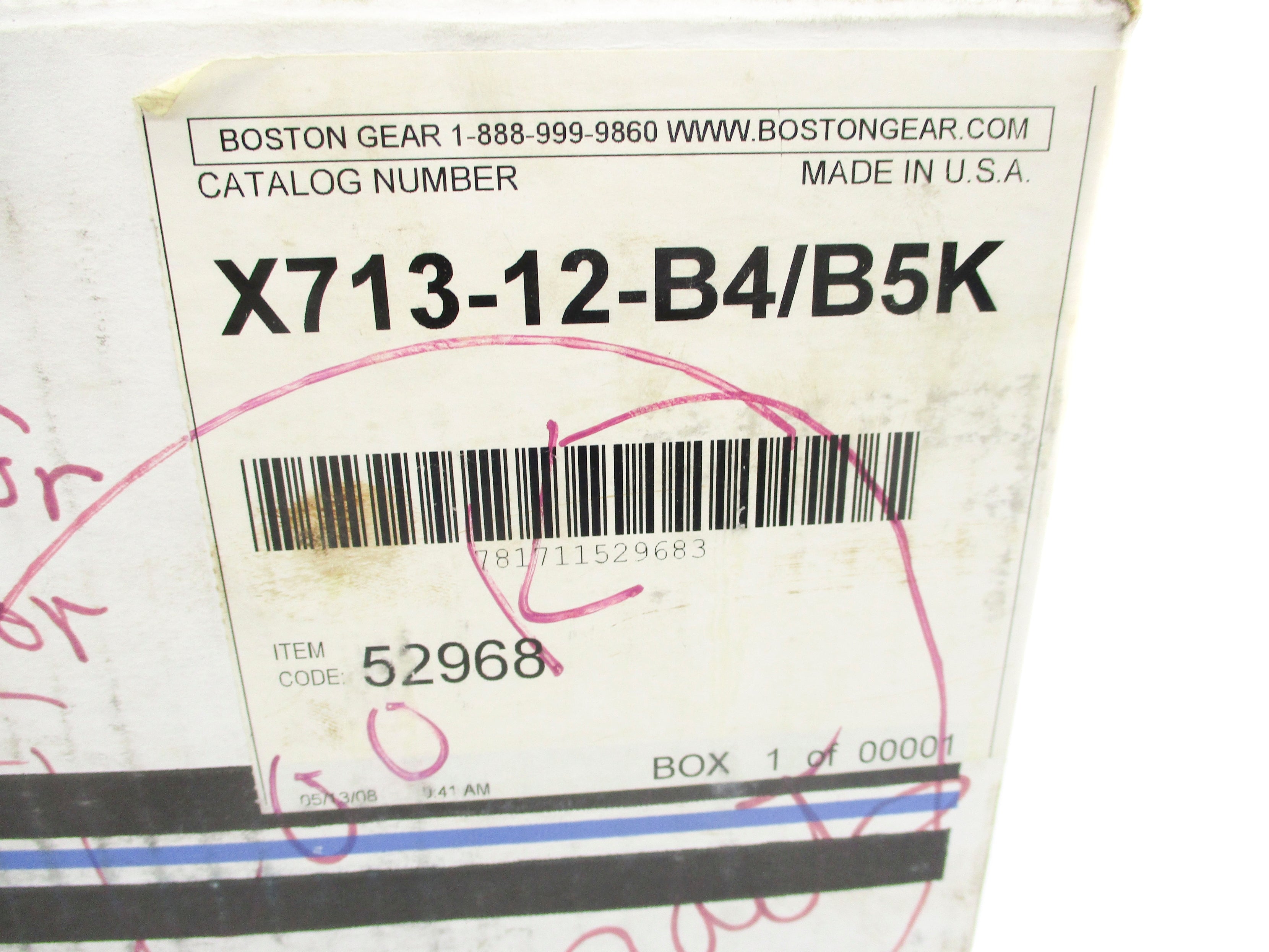 BOSTON GEAR X713-12-B4/B5K NSMP