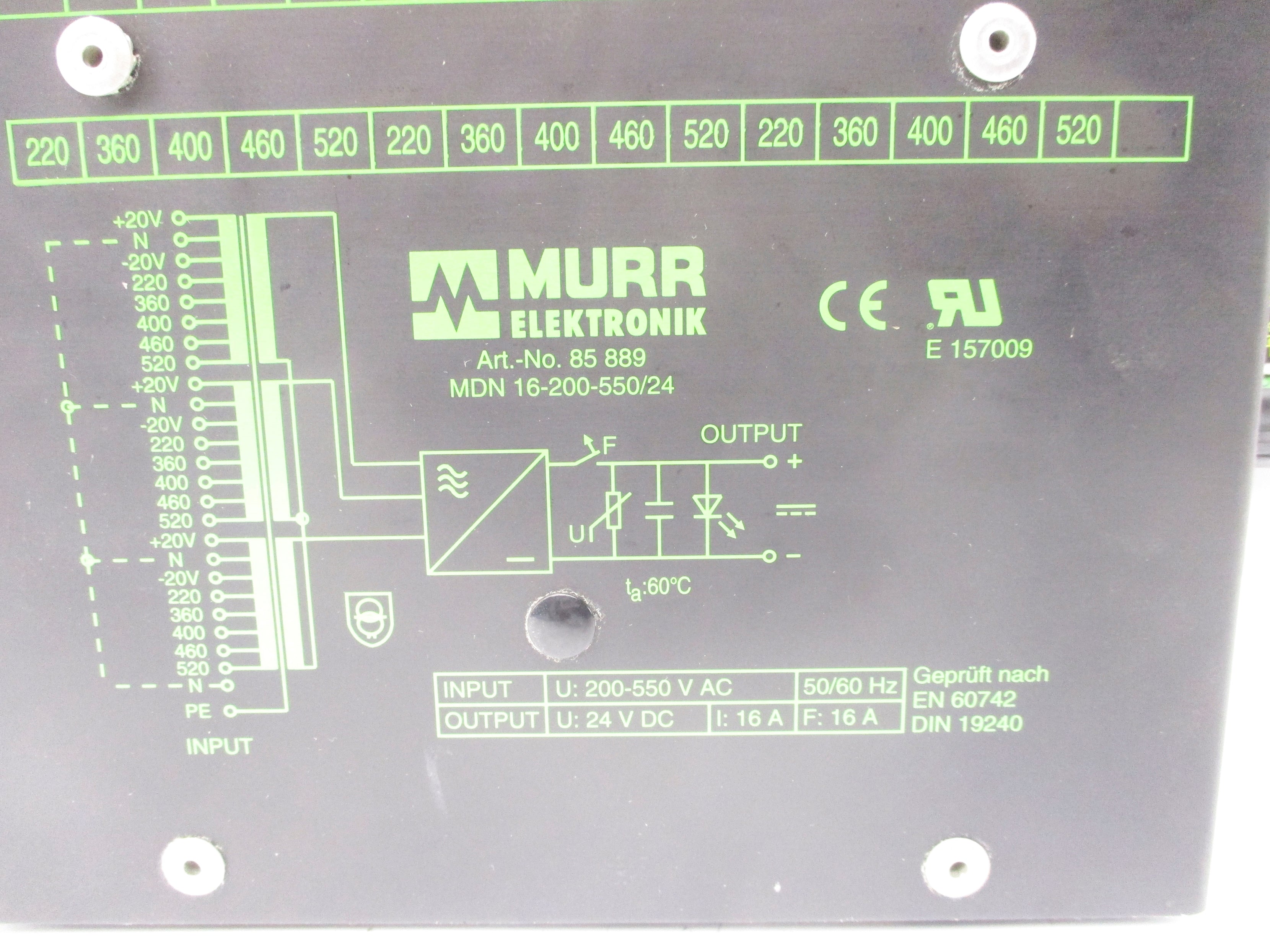 MURR ELEKTRONIK 85889 UNMP