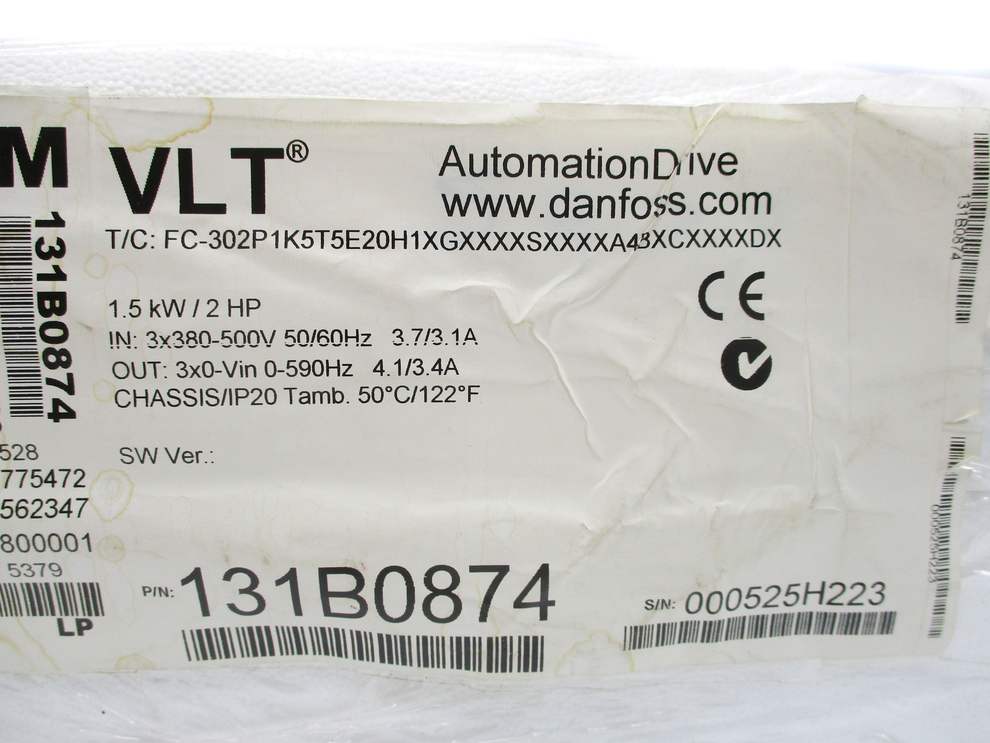 DANFOSS FC-302P1K5T5E20H1XGXXXXSXXXXA4BXCXXXXDX NSFS