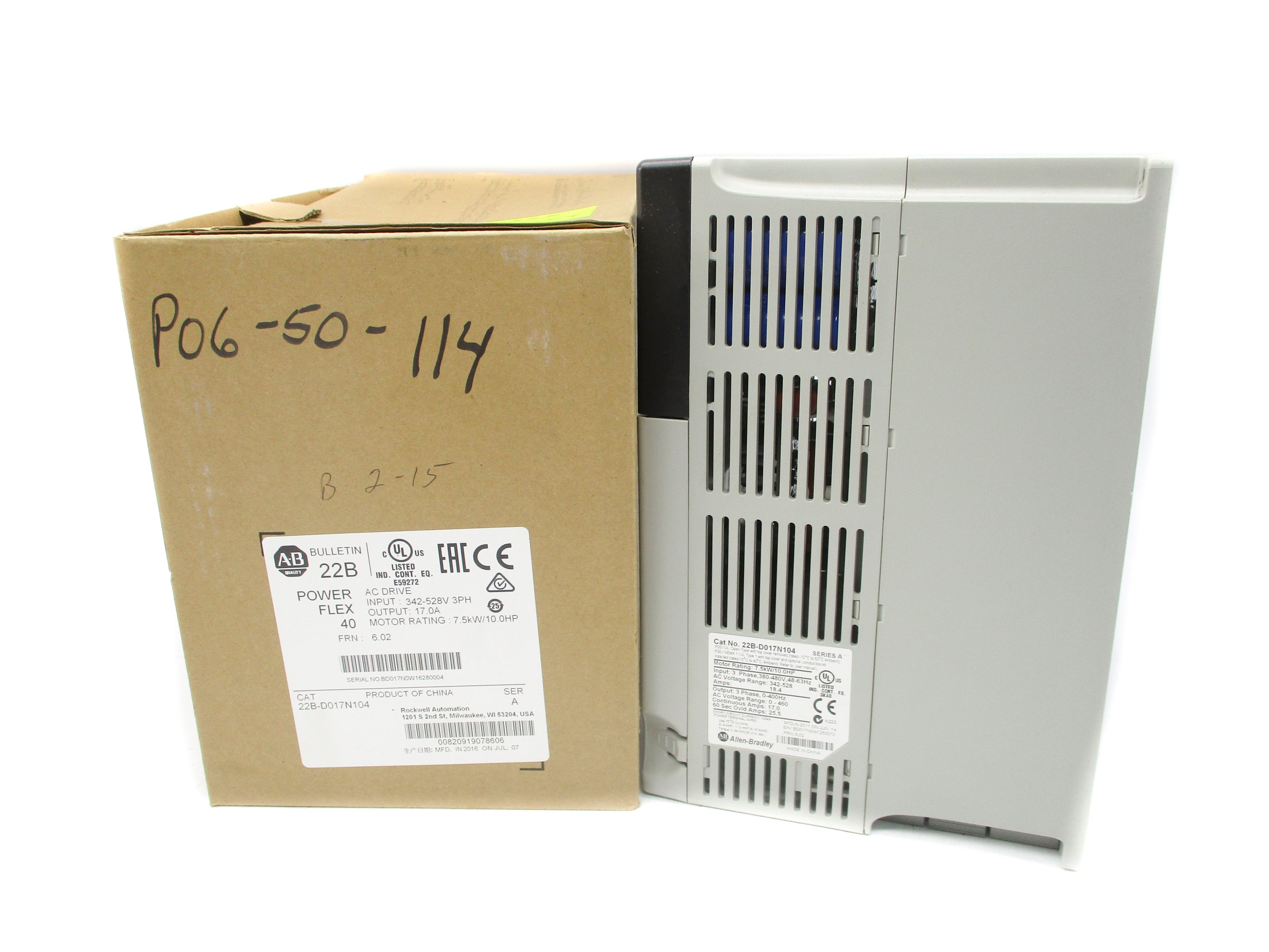 ALLEN BRADLEY 22B-D017N104 SER. A F/W 6.02 NSMP