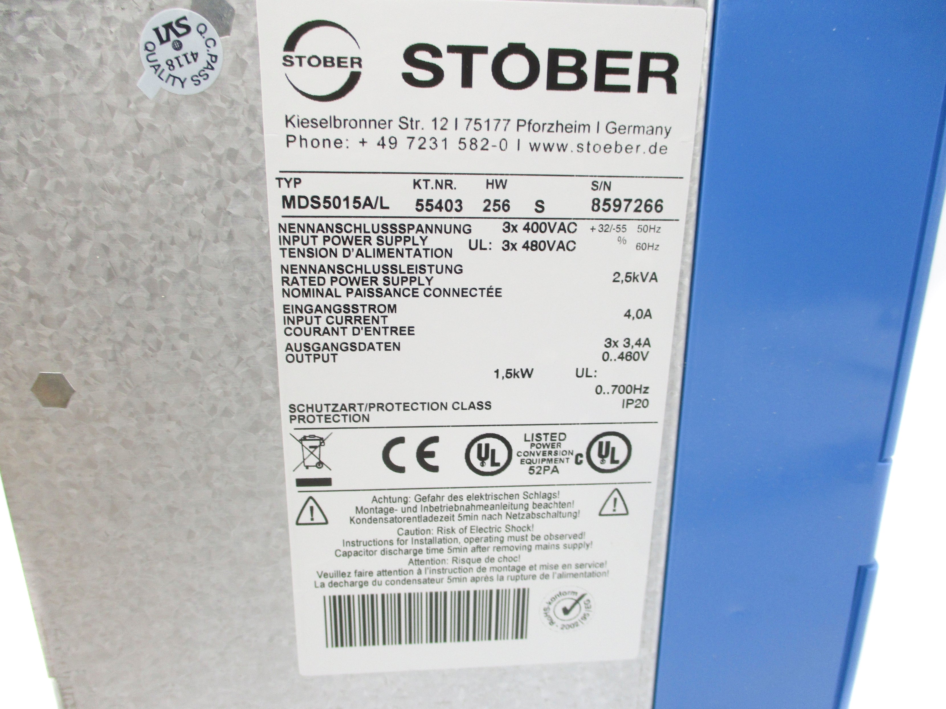 STOBER MDS5015A/L NSMP