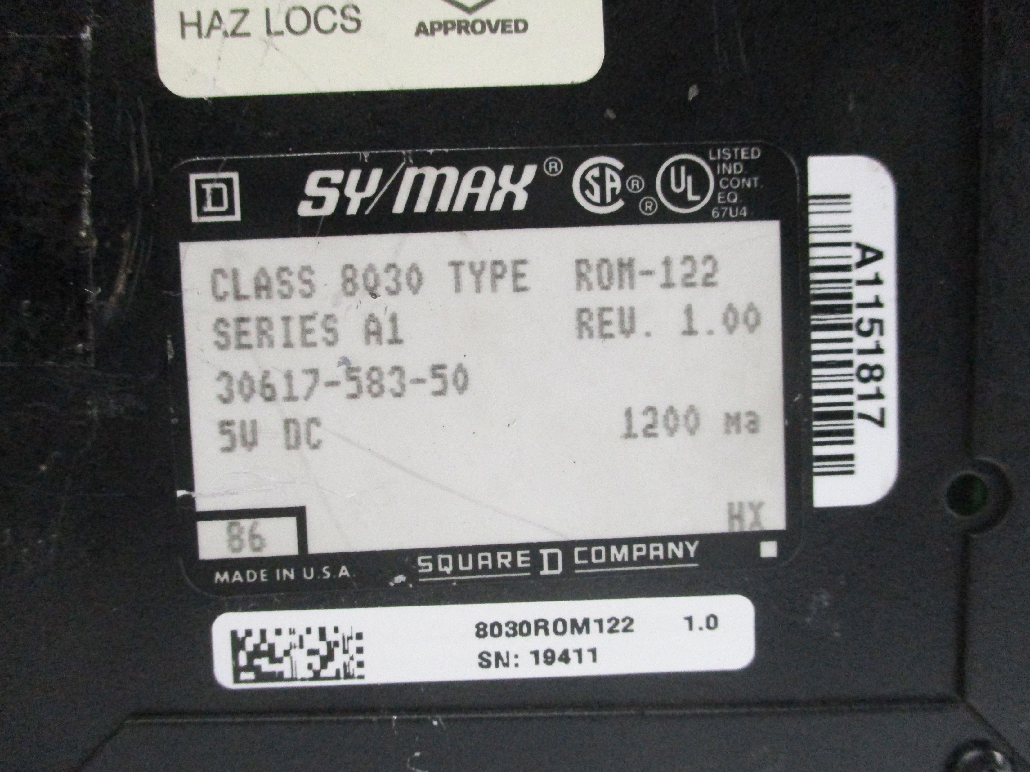 SCHNEIDER ELECTRIC 8030ROM122 SER. A1 NSMP