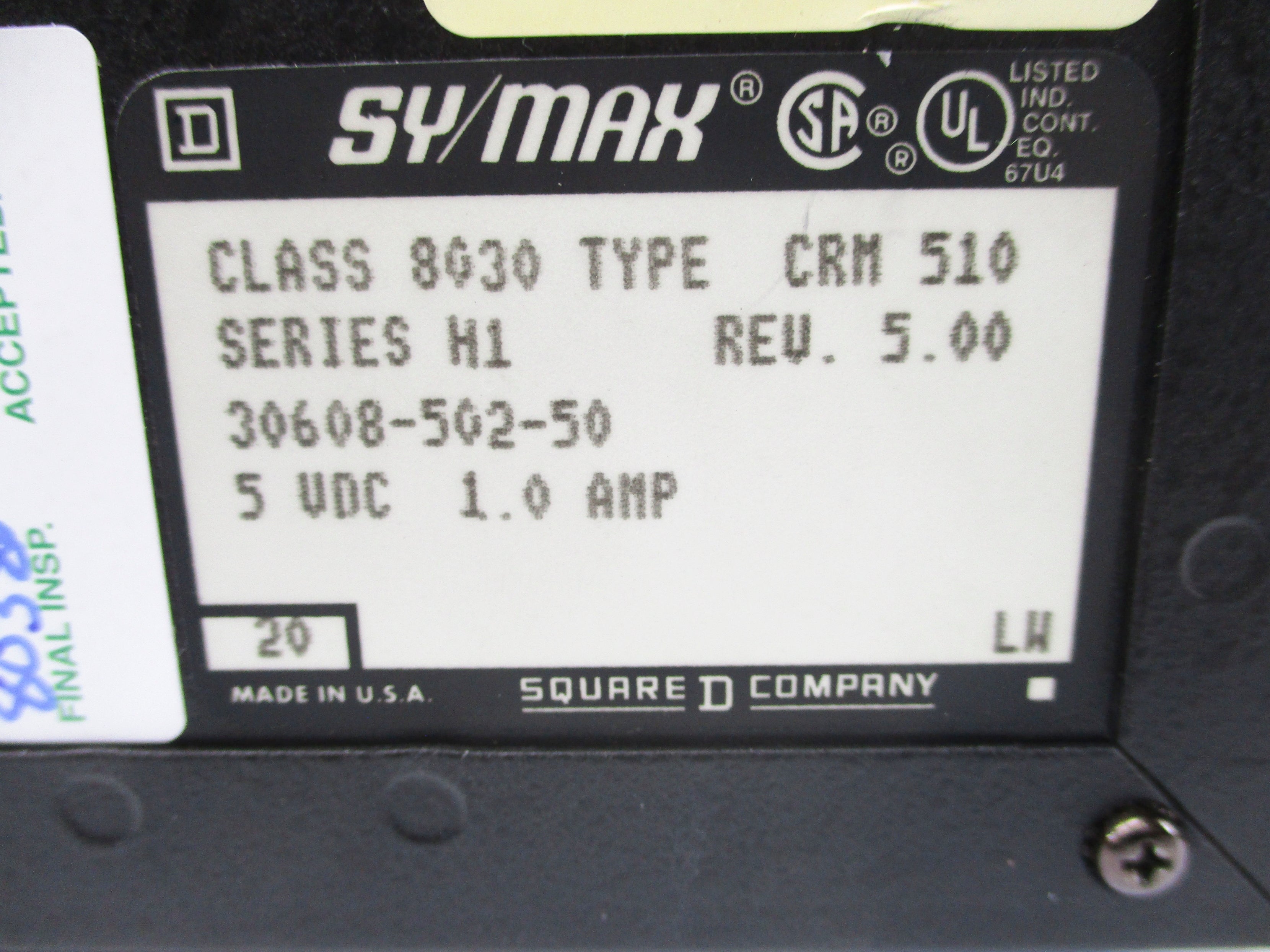 SCHNEIDER ELECTRIC 8030CRM510 SER. H1 NSMP