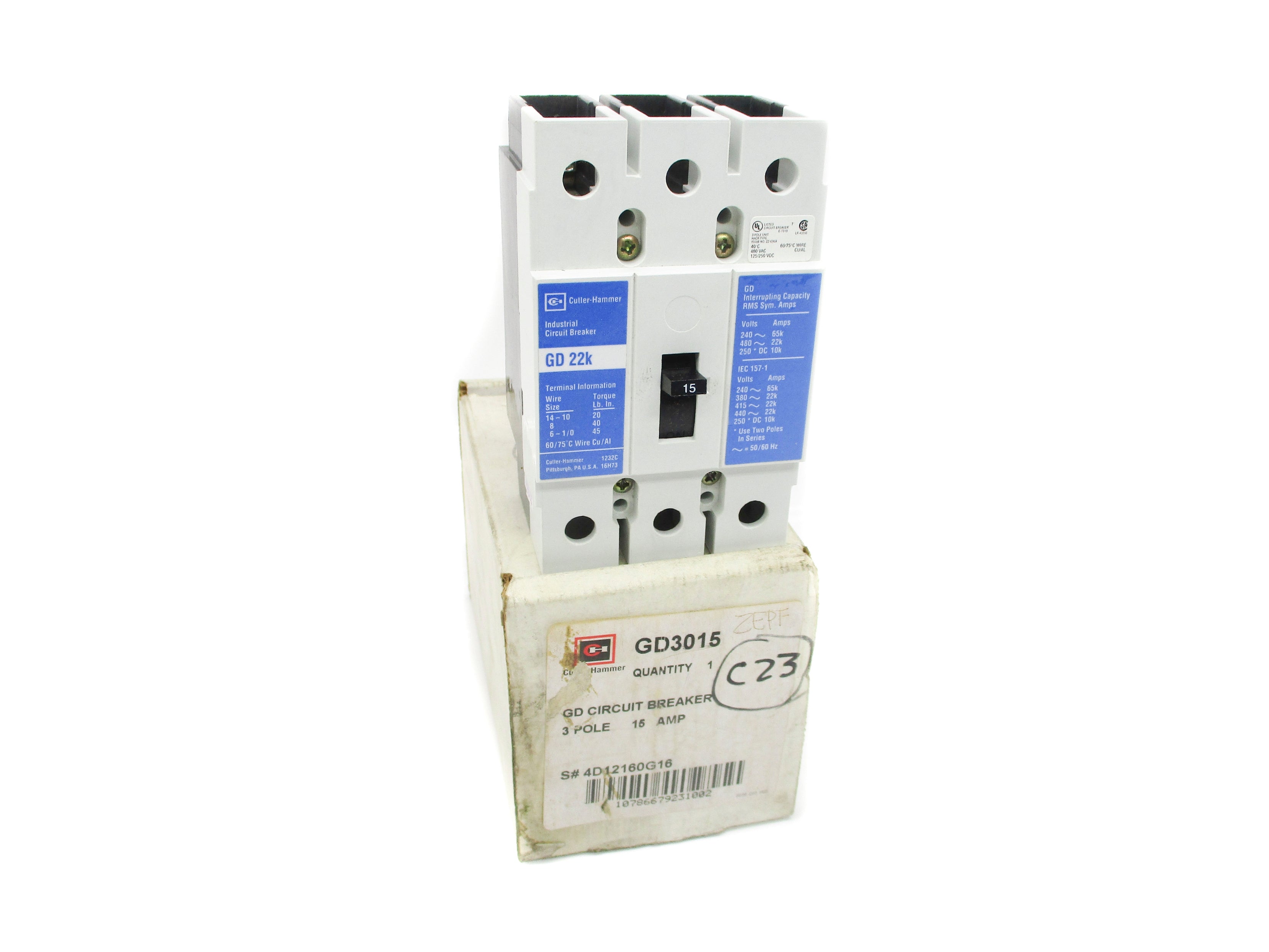 CUTLER HAMMER GD3015 15A NSMP