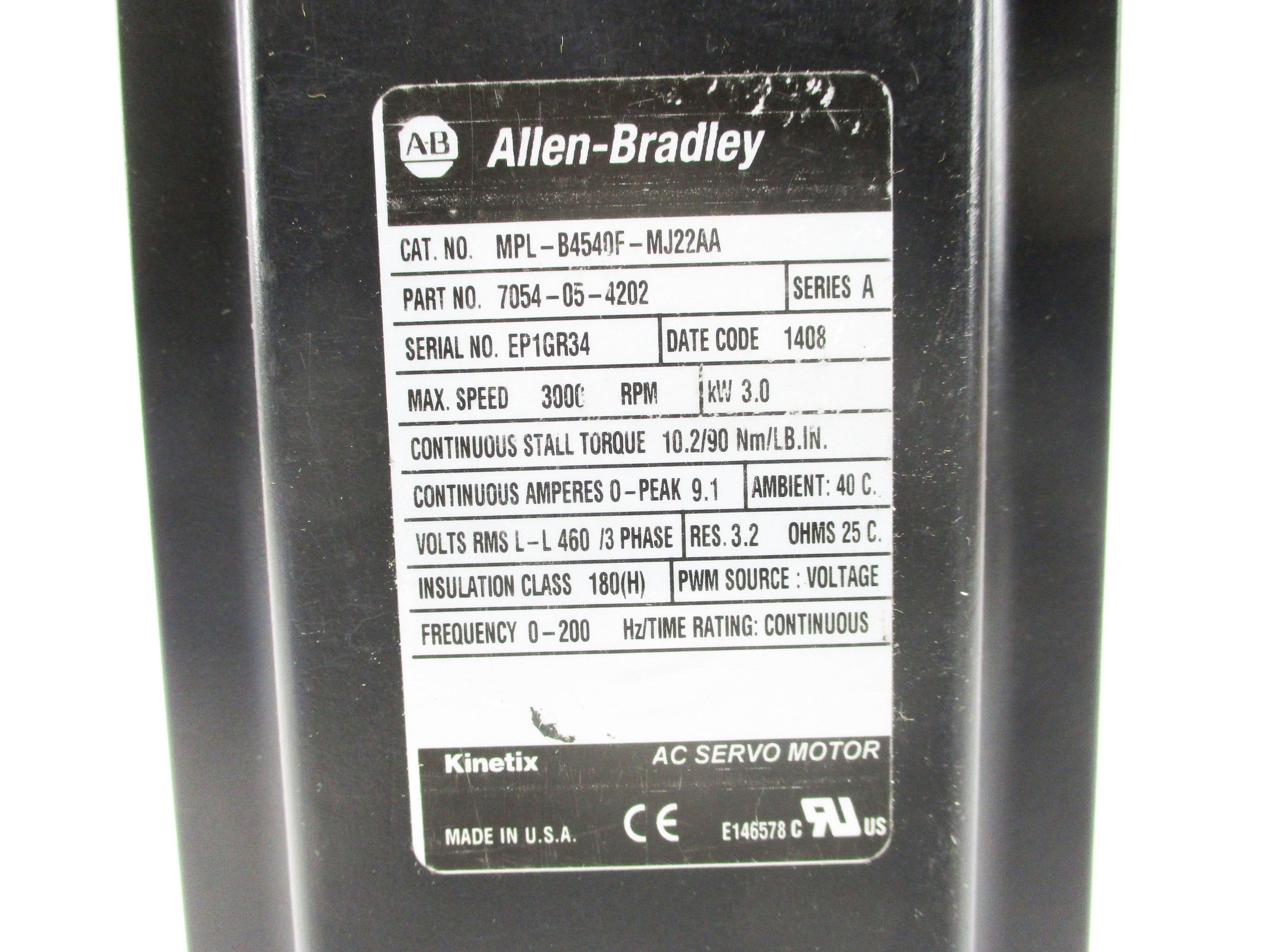 INDUSTRIAL SPARE PART MPL-B4540F-MJ22AA SER. A NSNP