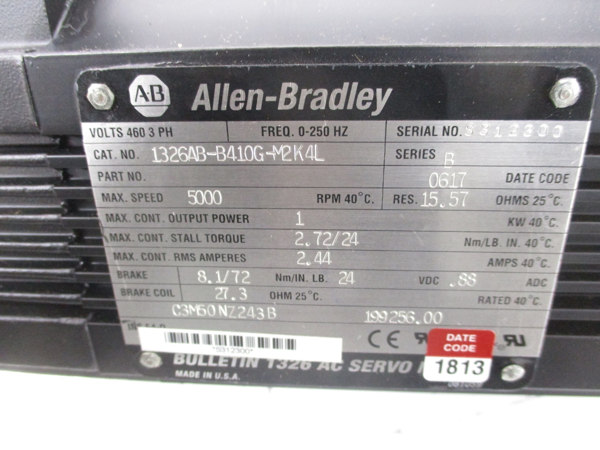 ALLEN BRADLEY 1326AB-B410G-M2K4L SER. B REMAN