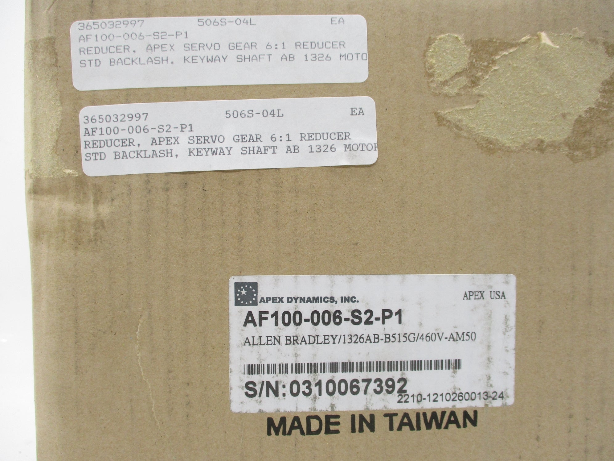 APEX DYNAMICS AF100-006-S2-P1 NSFS