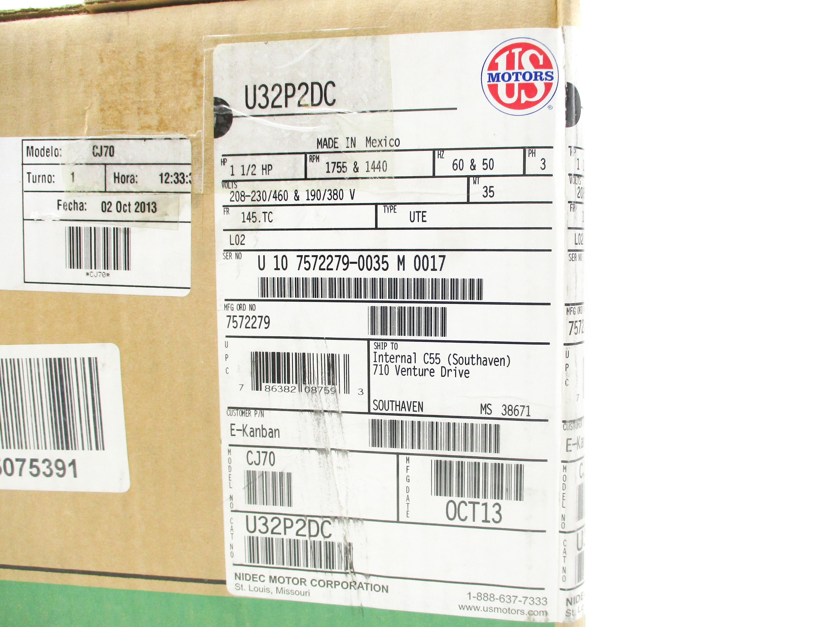US MOTORS U32P2DC NSFS