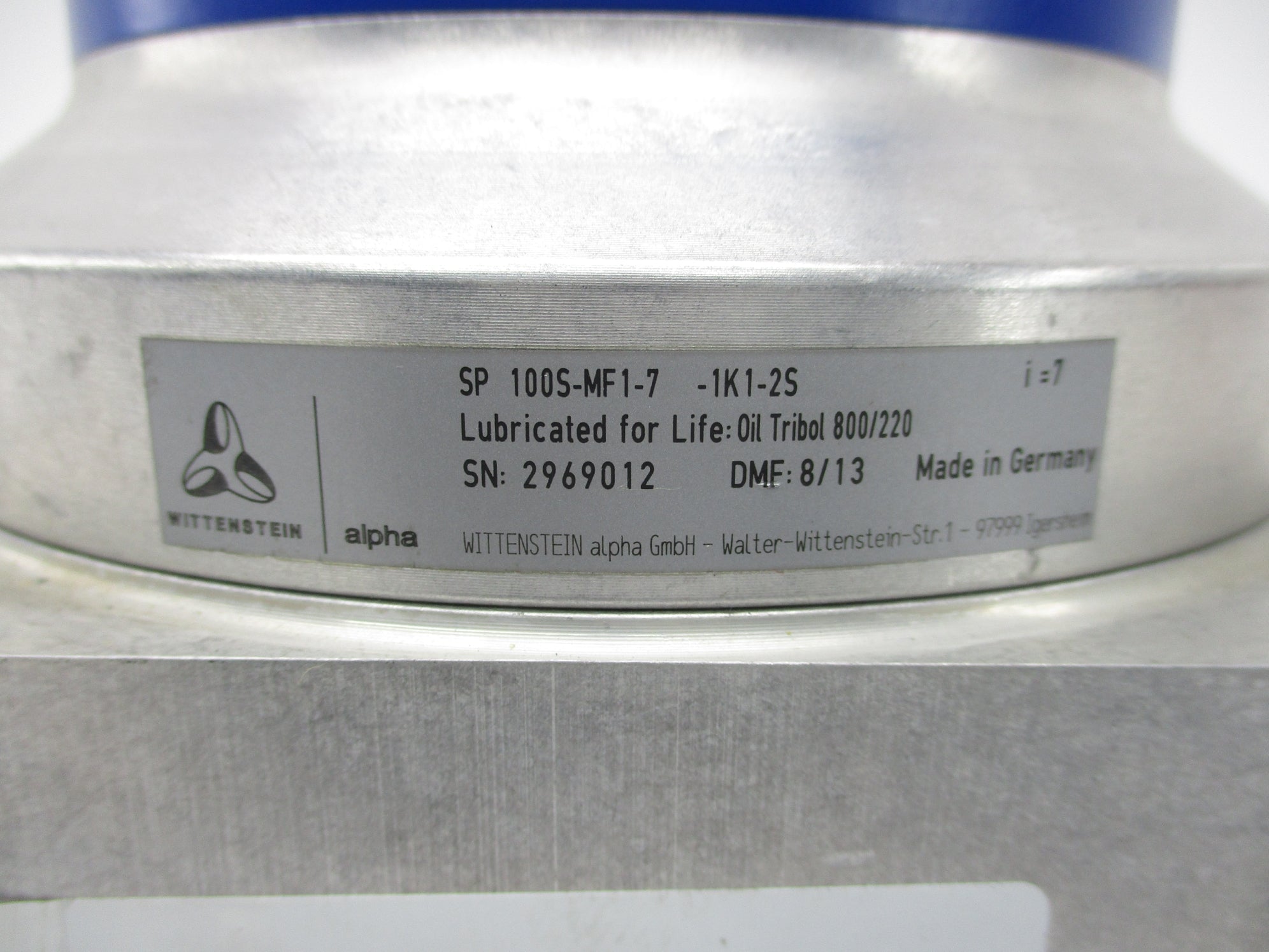 WITTENSTEIN SP100S-MF1-7-1K1-2S NSNP