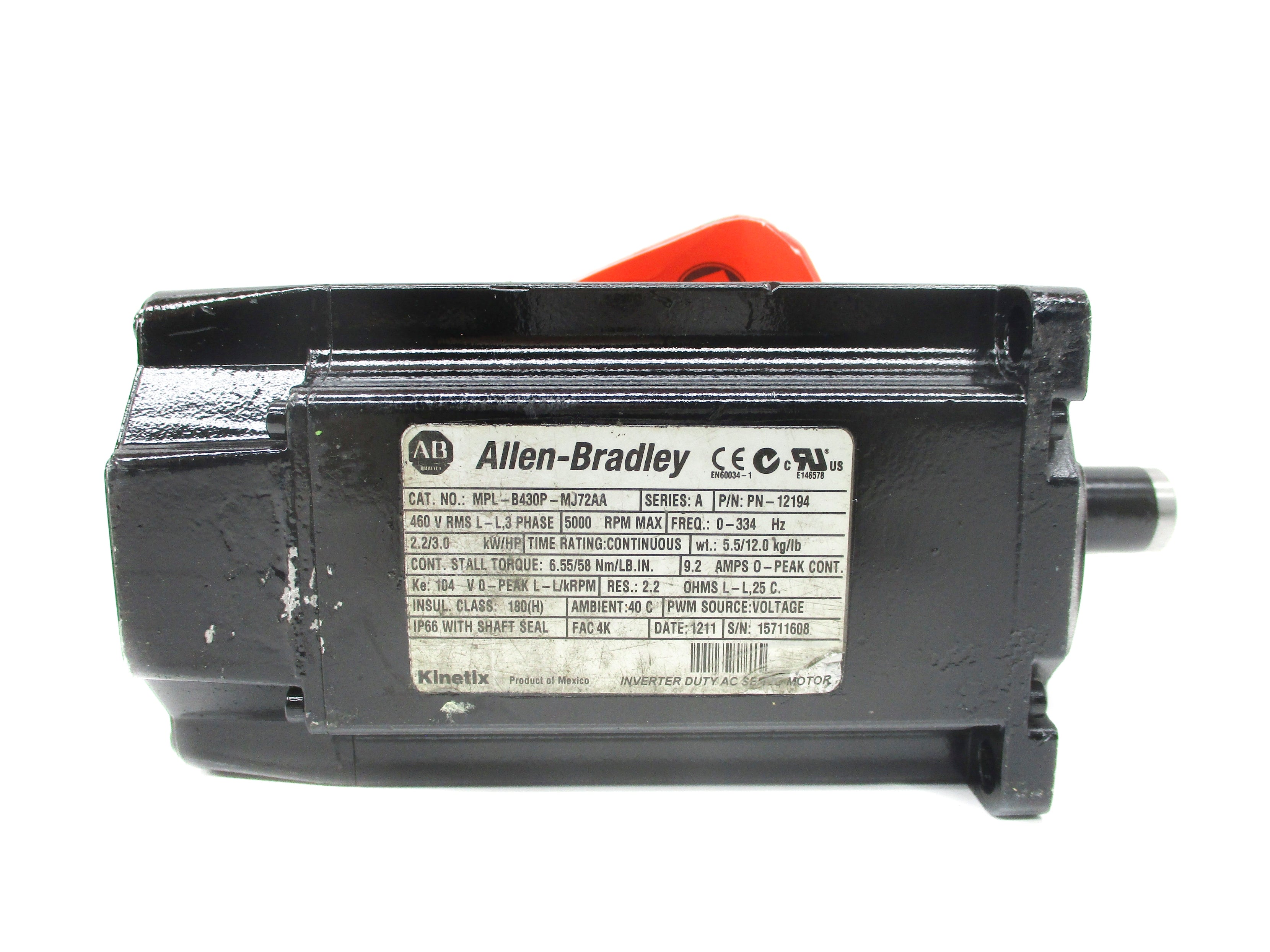 ALLEN BRADLEY MPL-B430P-MJ72AA SER. A REMAN