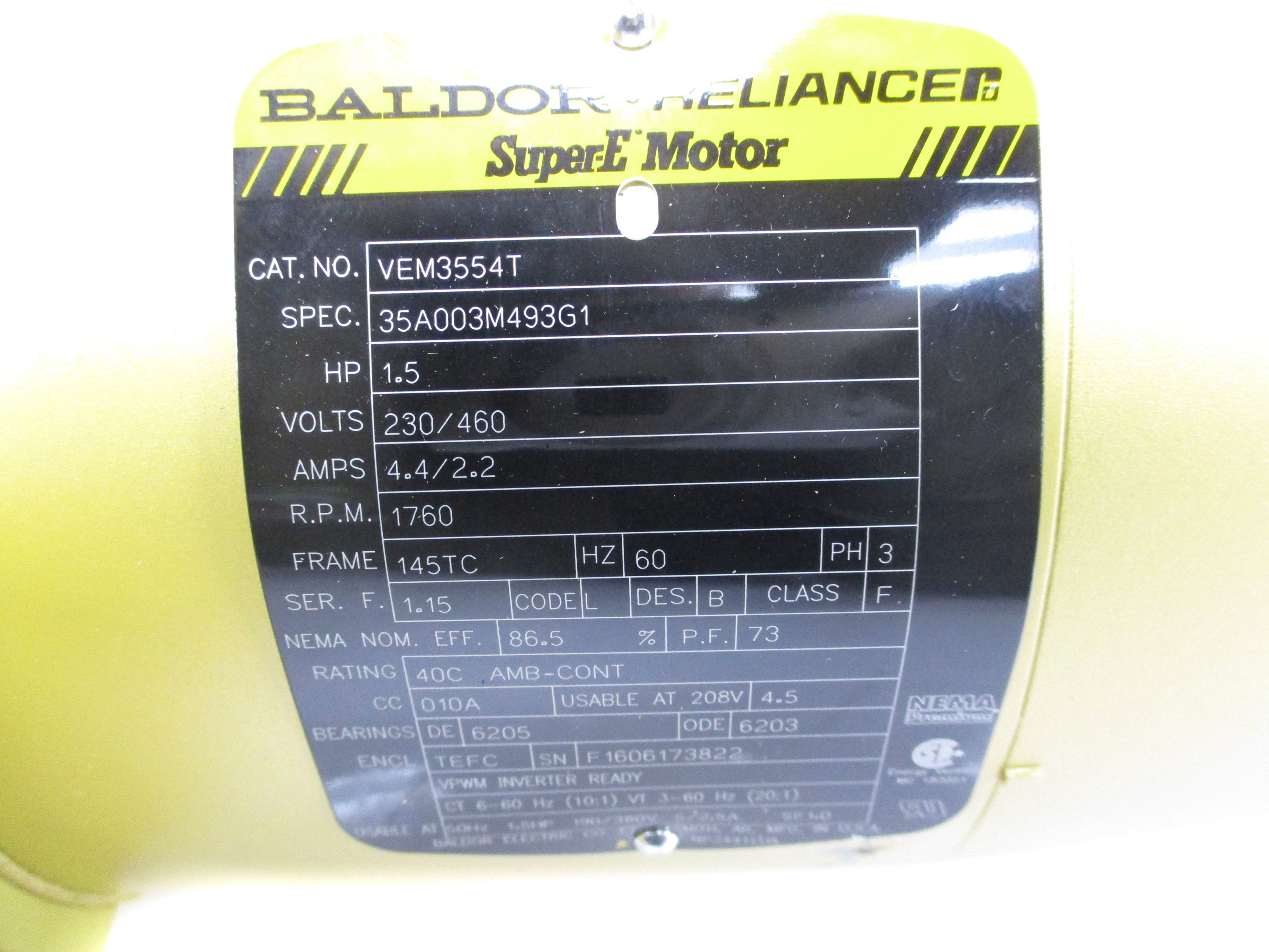 BALDOR VEM3554T NSNP