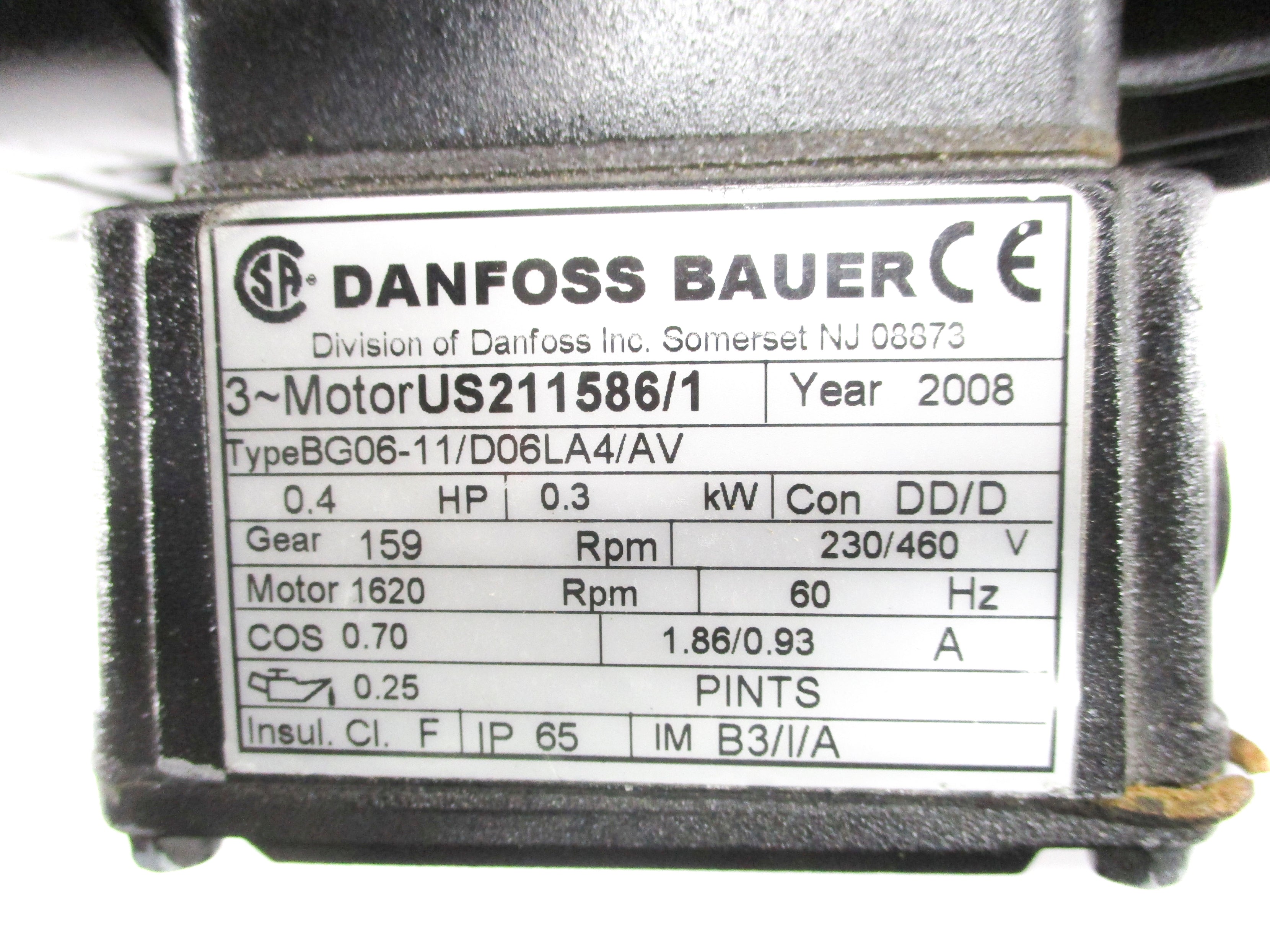 DANFOSS BG06-11/D06LA4/AV UNMP