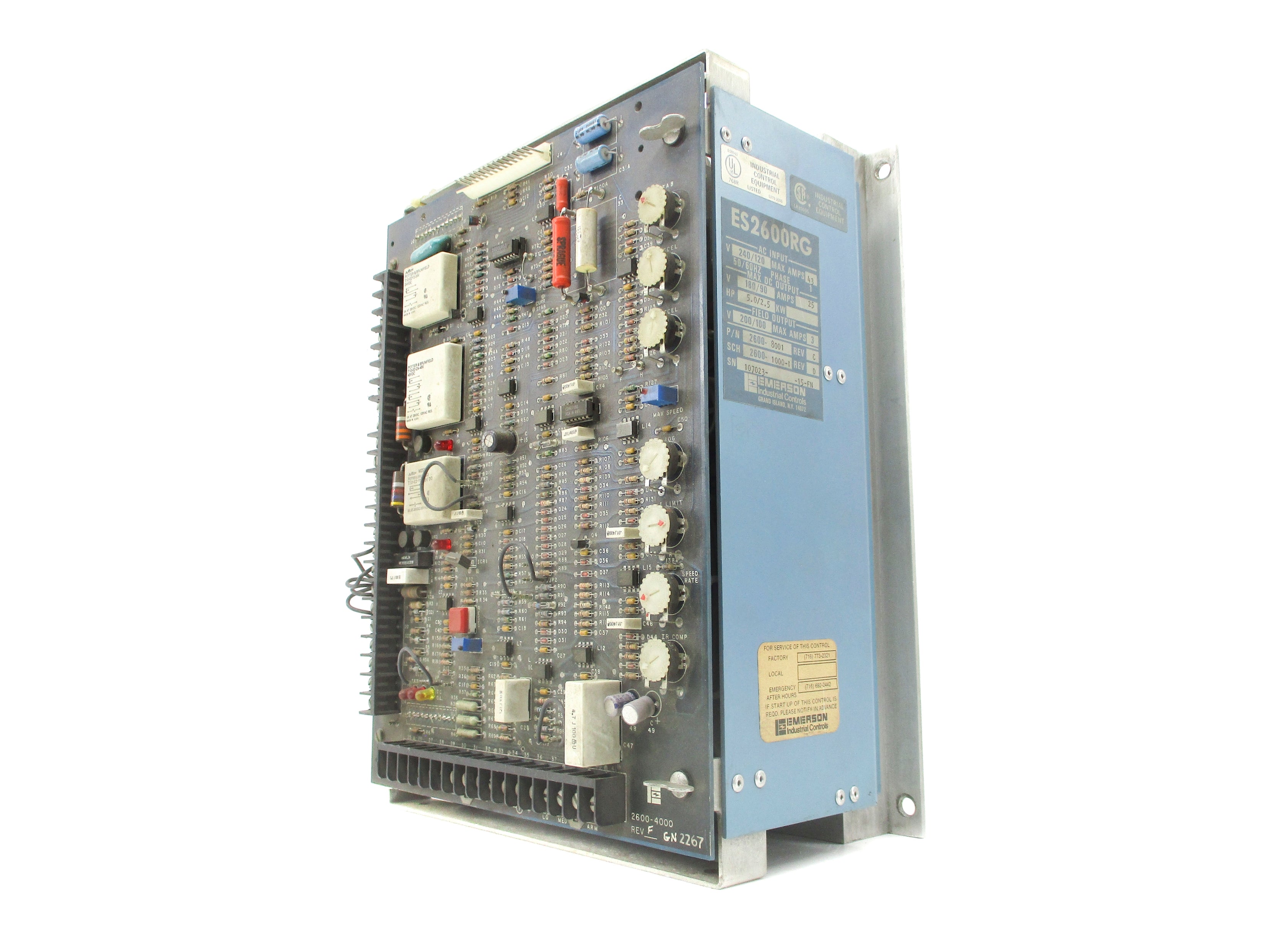 EMERSON 2600-8001 ES2600RG 240/120VAC 43A UNMP