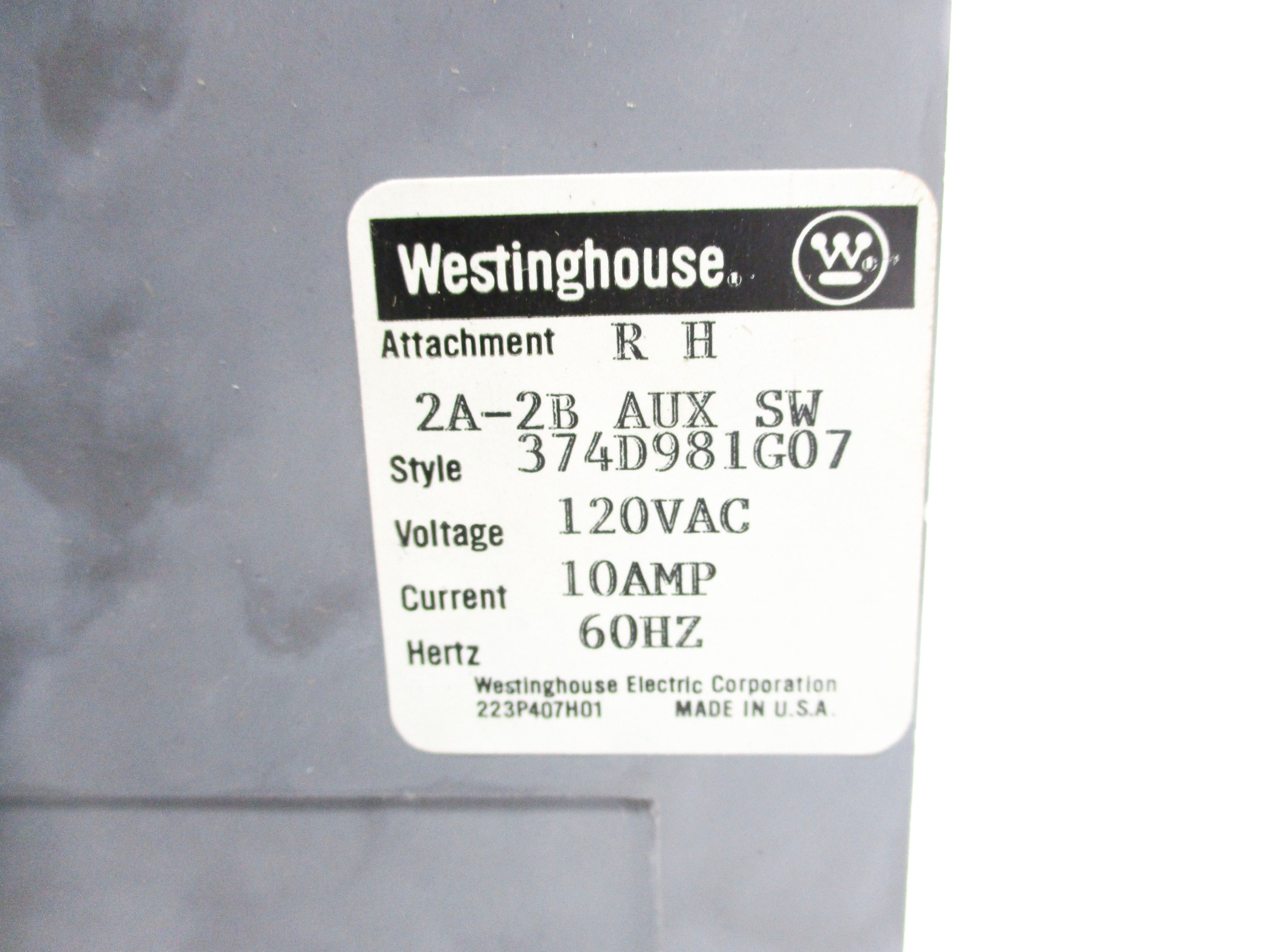 WESTINGHOUSE 374D981G07 500A 120VAC (AS PICTURED) NSNP